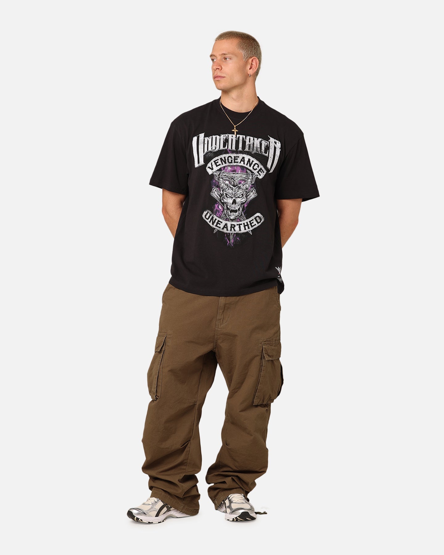 Mitchell & Ness X WWE The Undertaker T-Shirt Overdyed Black Style001