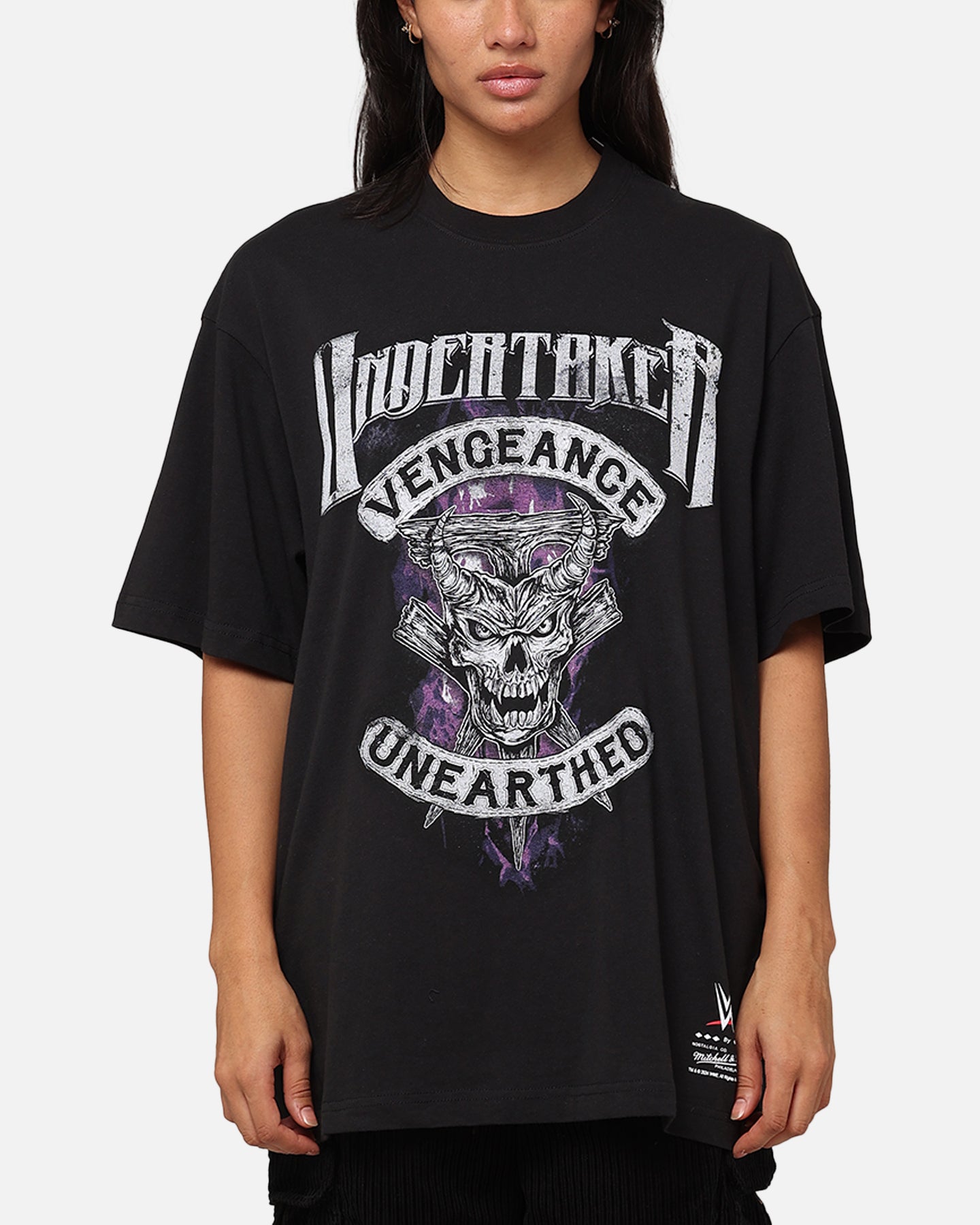 Mitchell & Ness X WWE The Undertaker T-Shirt Overdyed Black Style003