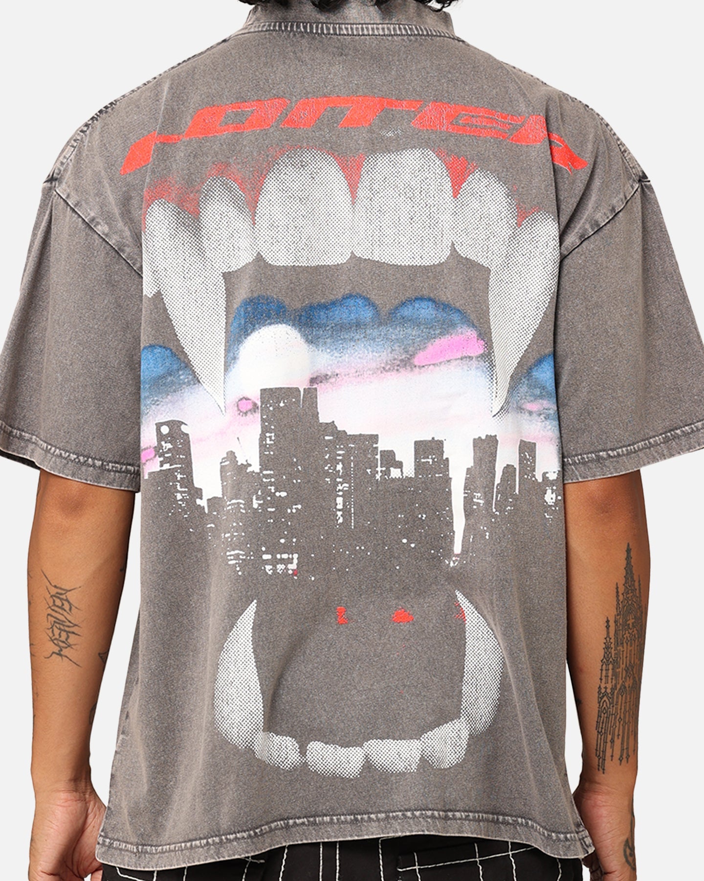 Loiter Urban Beast Vintage T-Shirt Charcoal
