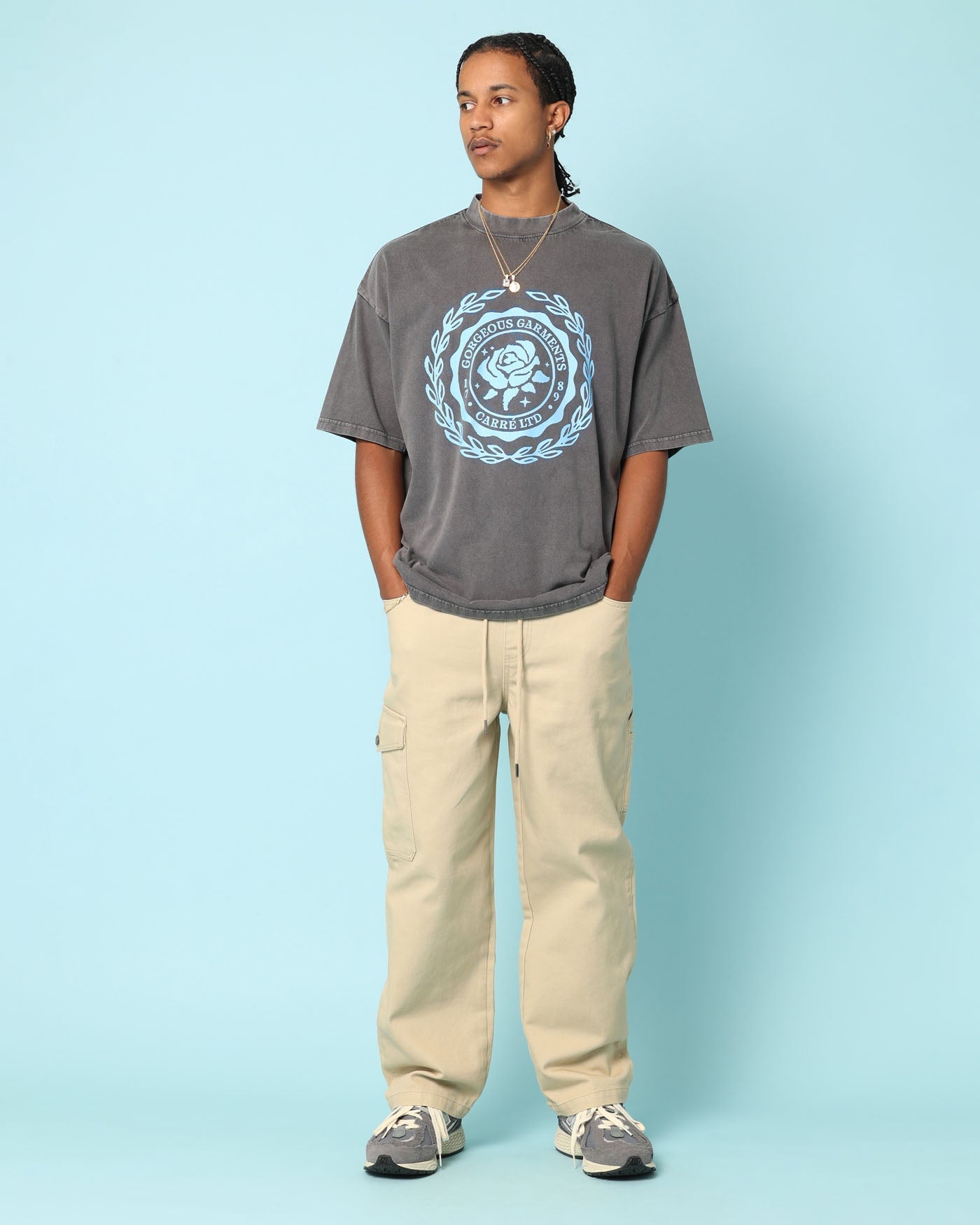 Carr√© Gorgeous Oversized T-Shirt Washed Charcoal
