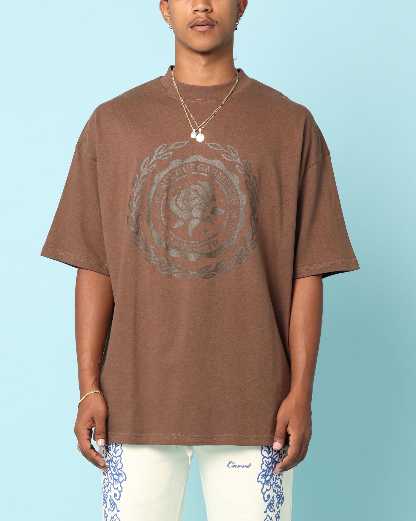 Carr√© Gorgeous Oversized T-Shirt Brown