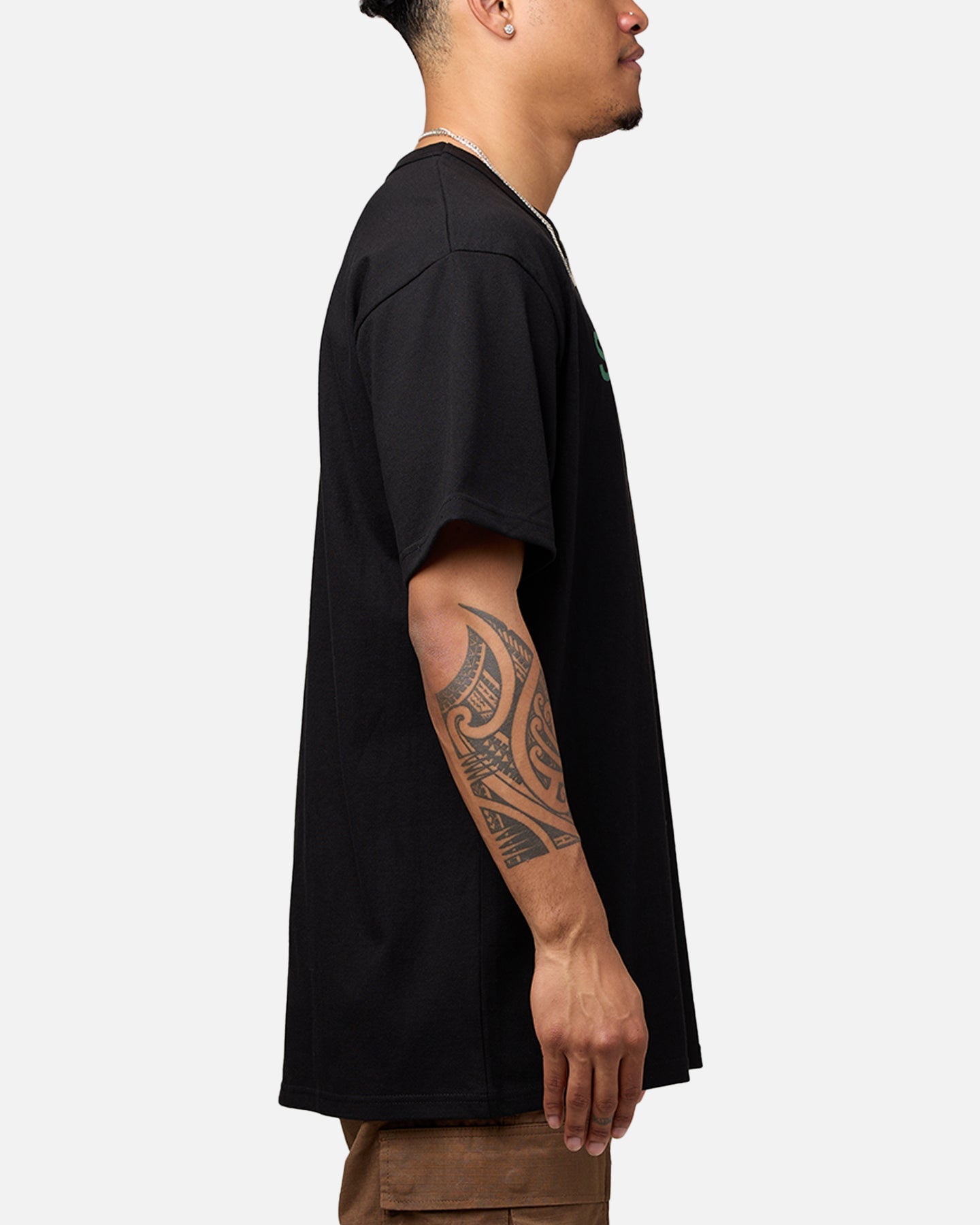 Daniel Patrick Surplus Logo T-Shirt Black/Hunter Green