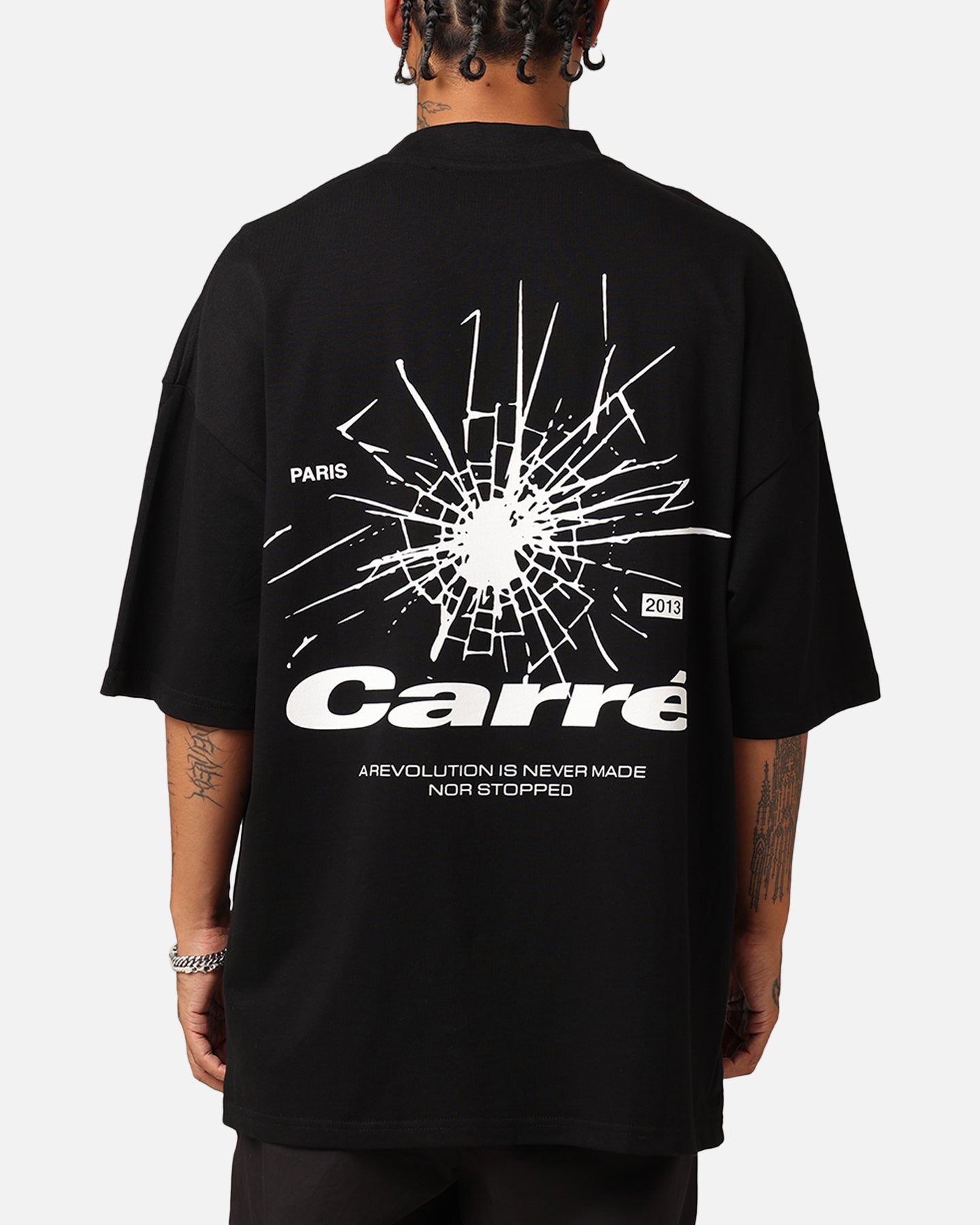 Carr√© Blasted Oversized T-Shirt Black