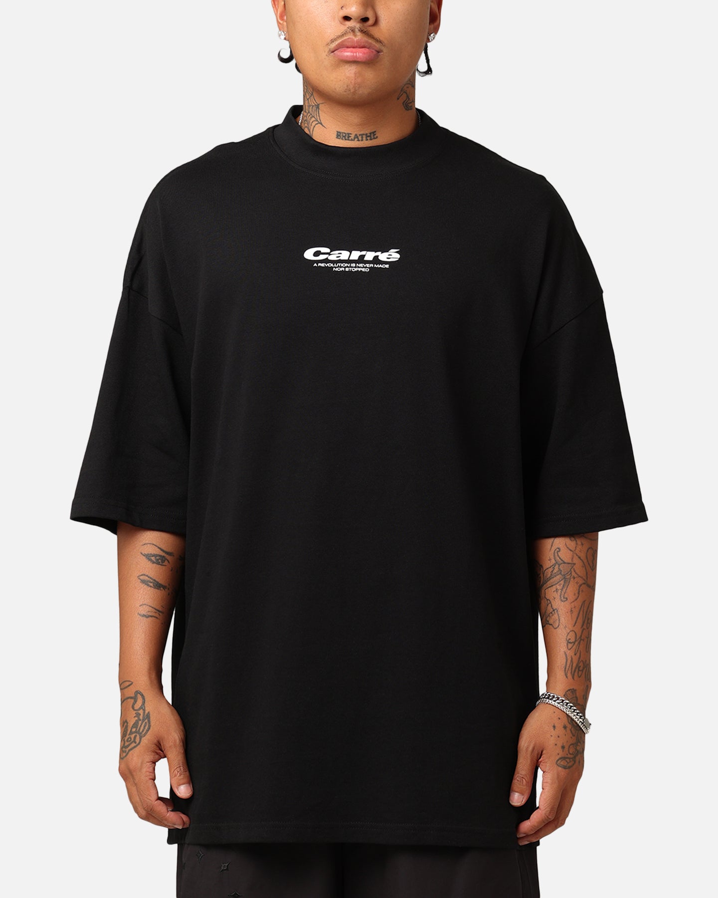 Carr√© Blasted Oversized T-Shirt Black