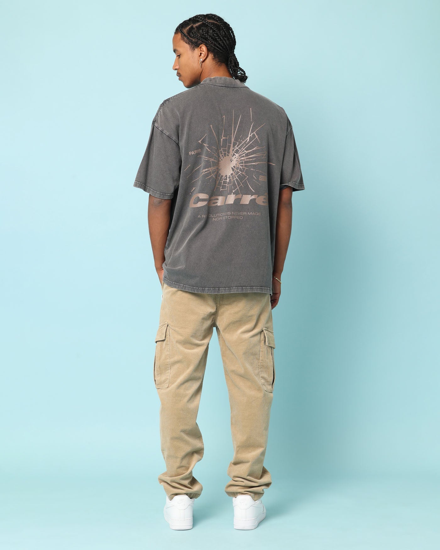 Carr√© Blasted Oversized T-Shirt Washed Charcoal