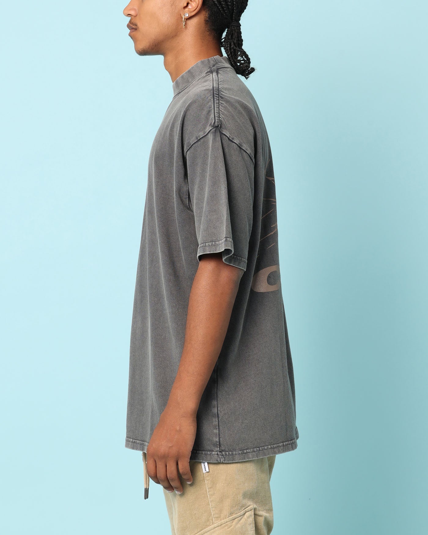 Carr√© Blasted Oversized T-Shirt Washed Charcoal