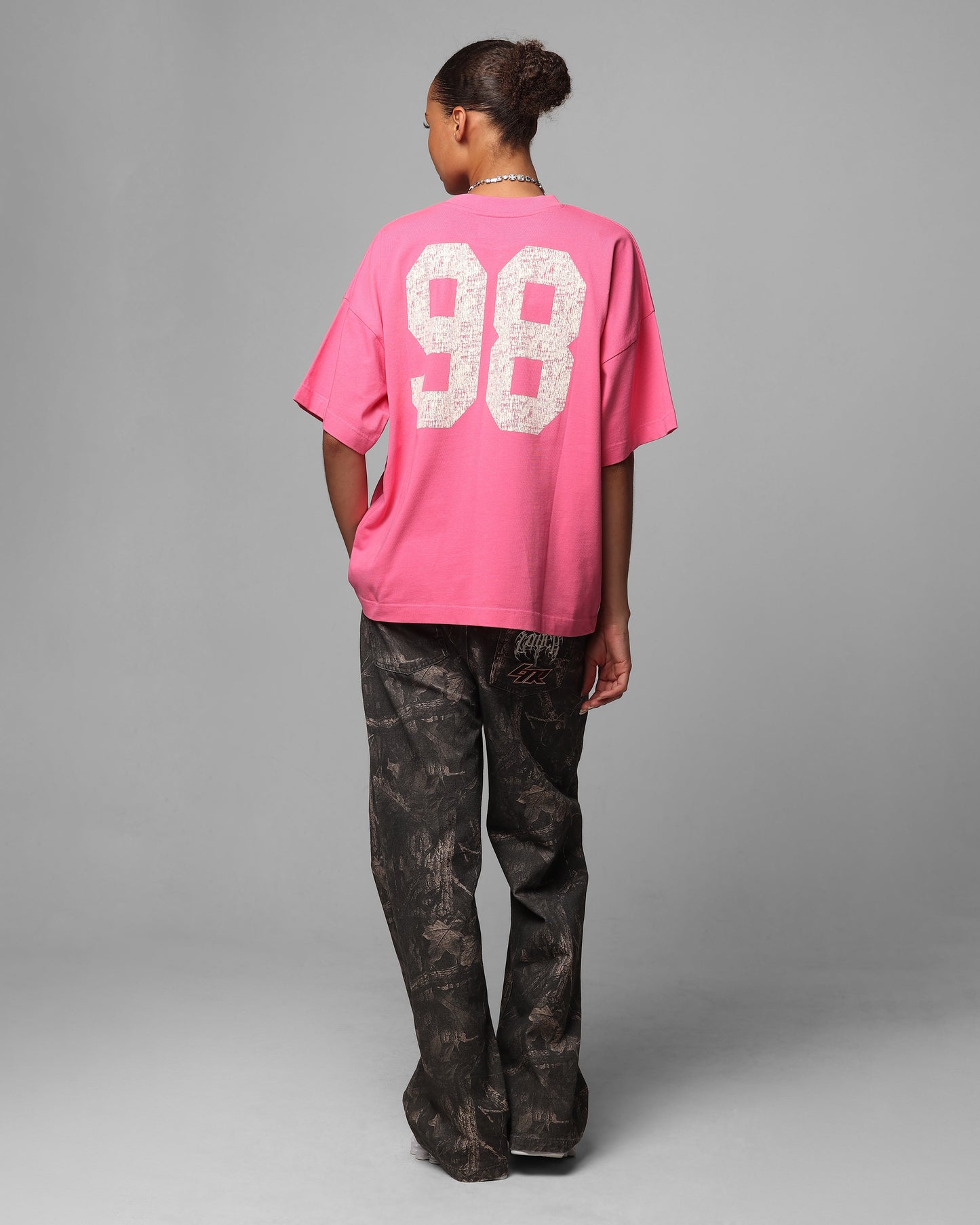 Loiter Human Box T-Shirt Pink Style001