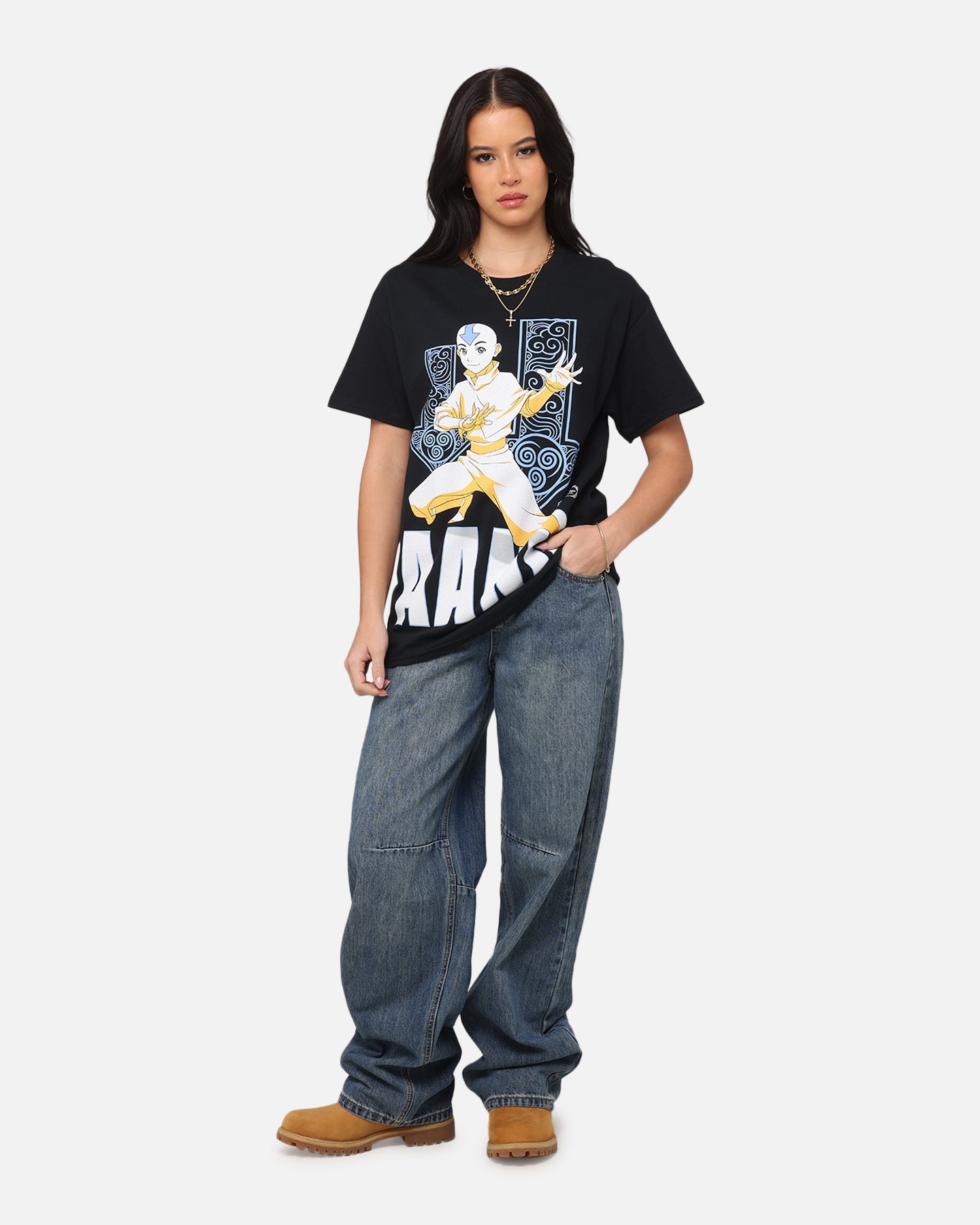 Goat Crew X Avatar: The Last Airbender Aang Arrows T-Shirt Black Style001