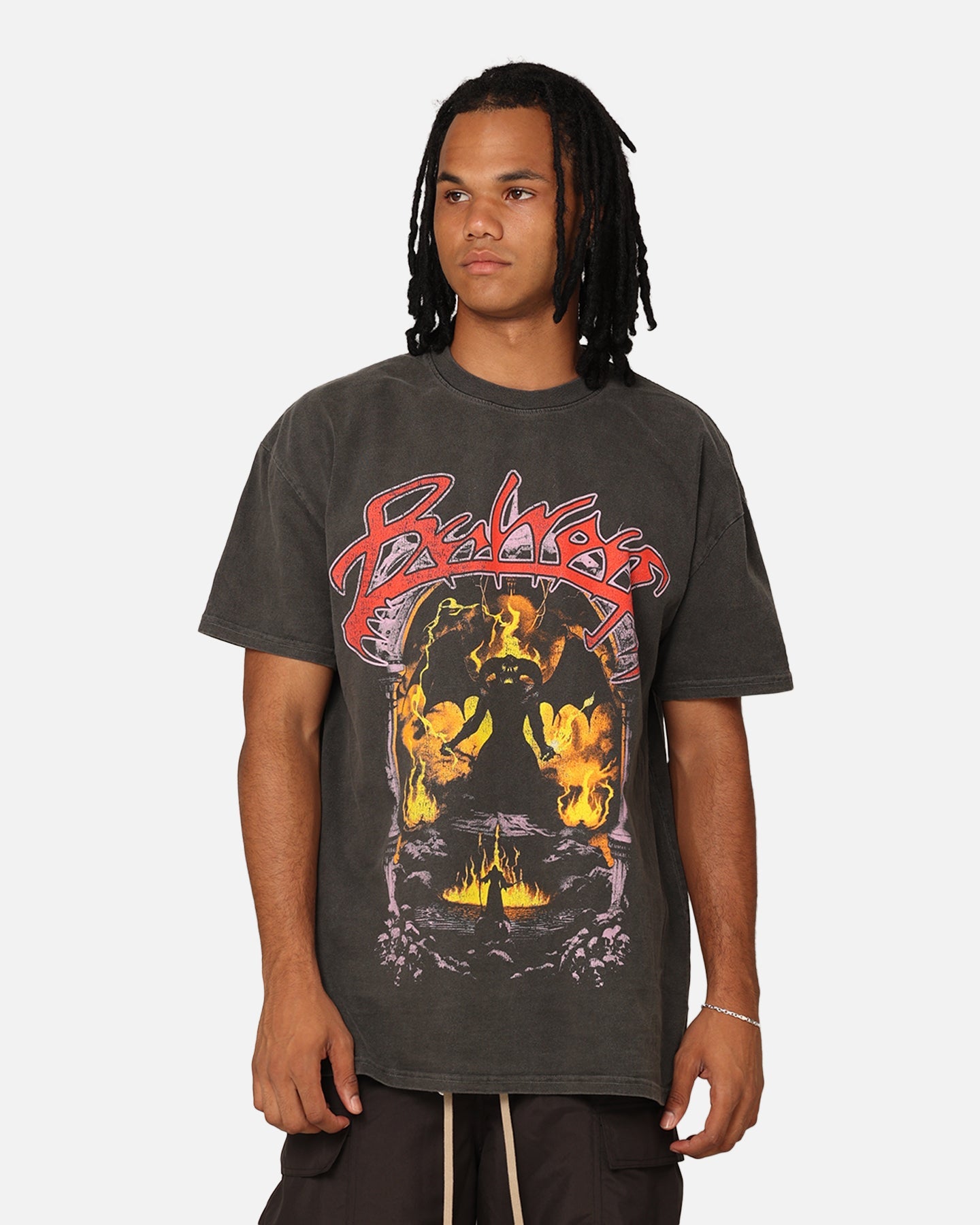 American Thrift X Lord Of The Rings Balrog Heavyweight T-Shirt Black Wash