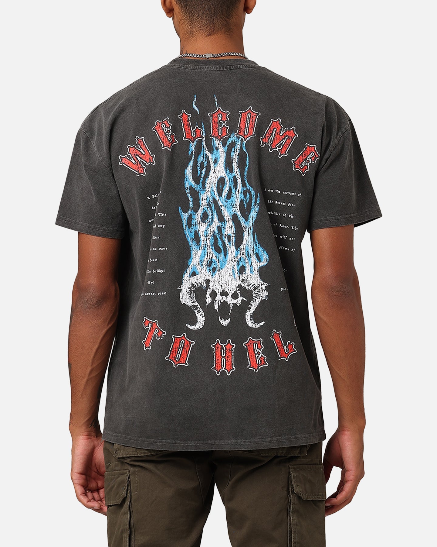 American Thrift X Lord Of The Rings The Balrog Heavyweight T-Shirt Black Wash