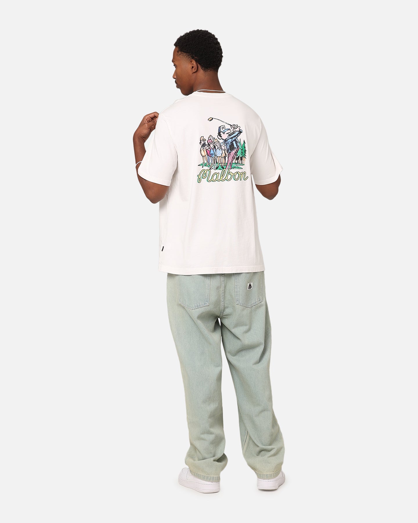 Malbon Founders Short Sleeve Pocket T-Shirt White