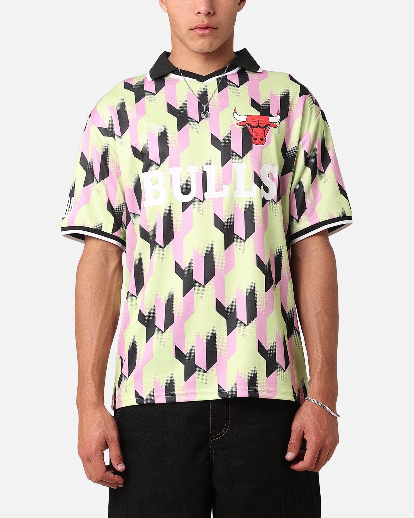 New Era Chicago Bulls NBA Soccer T-Shirt Green Pastel