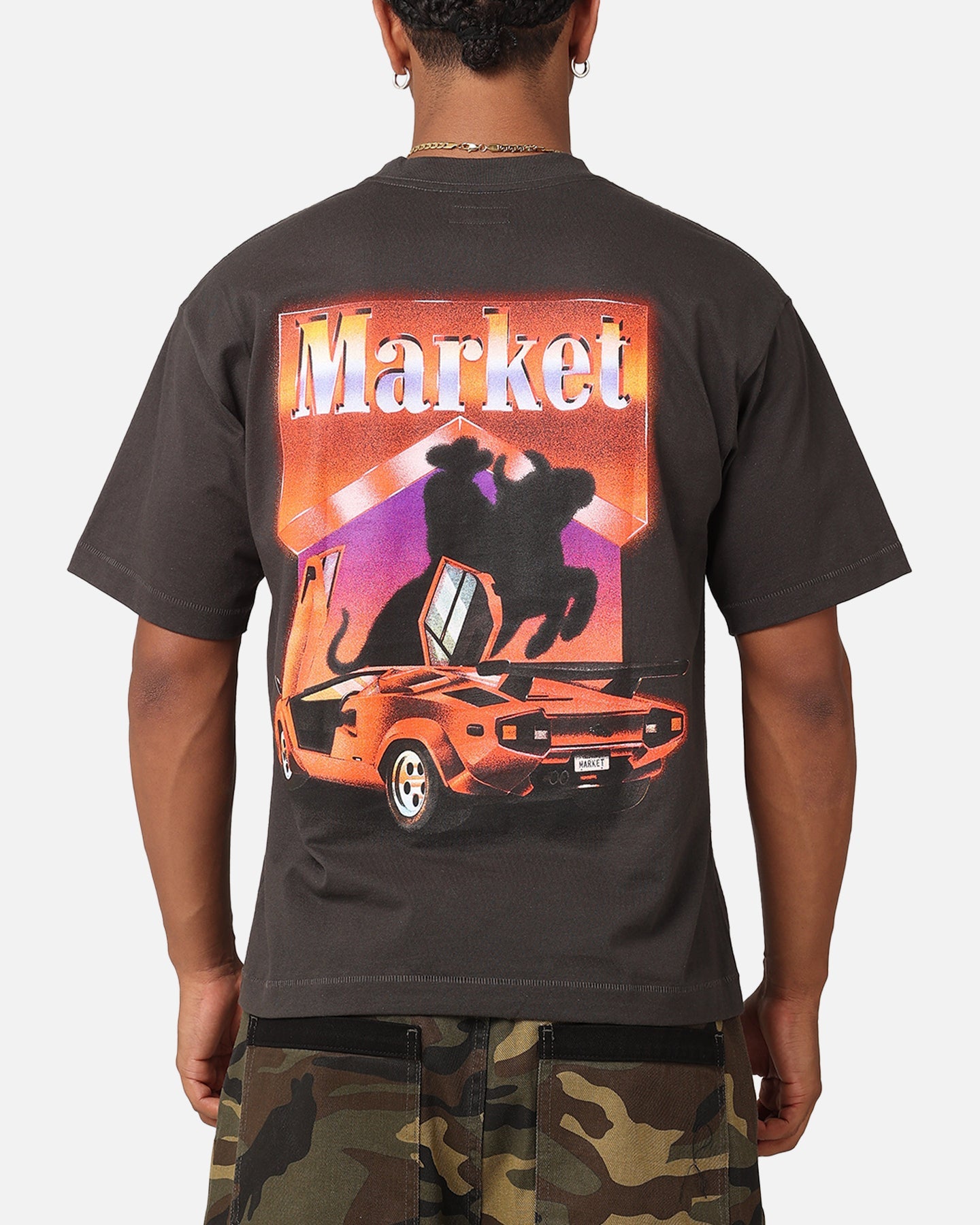 Market Bullrider T-Shirt Washed Black