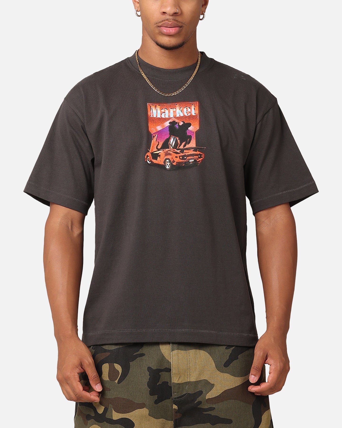 Market Bullrider T-Shirt Washed Black