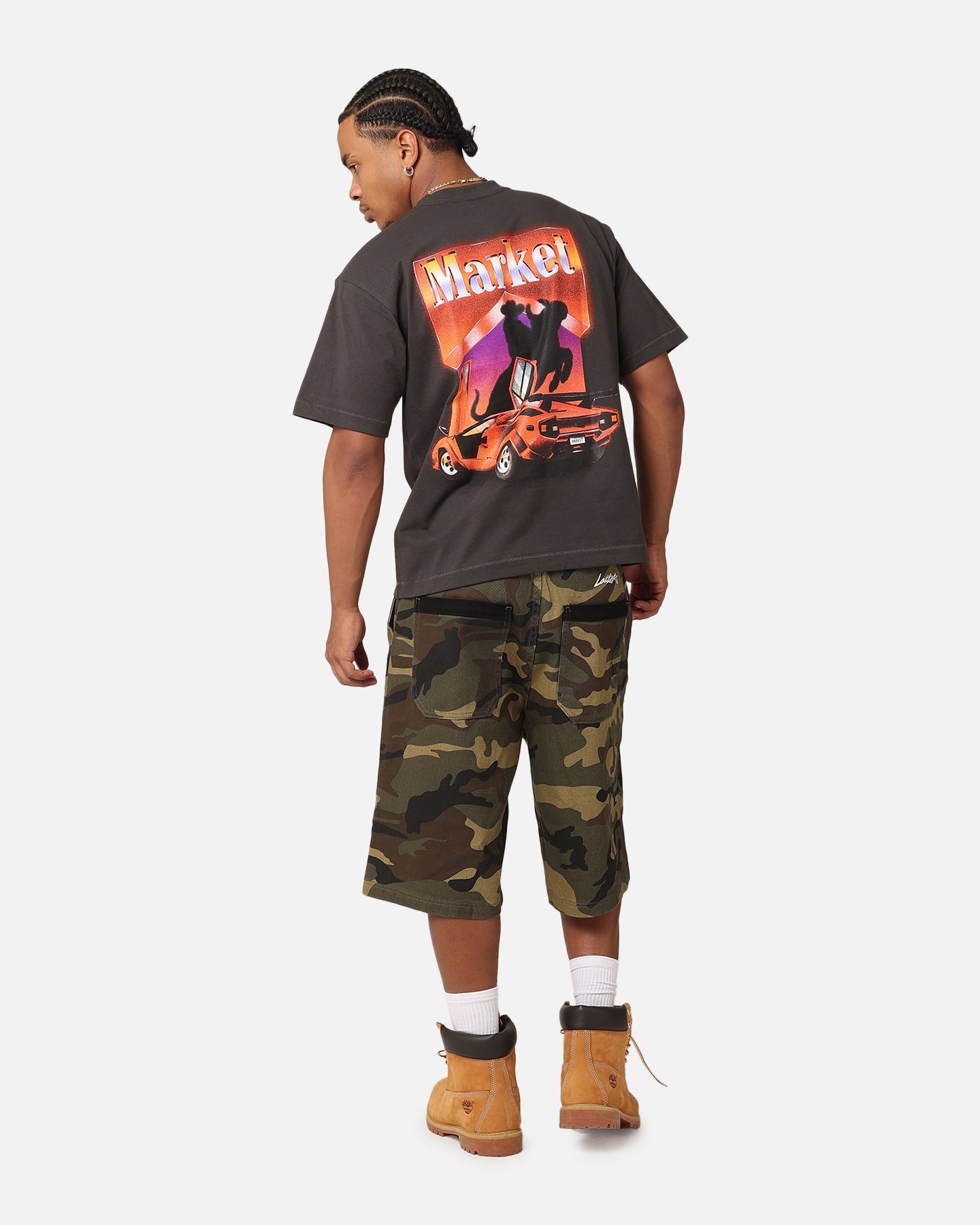 Market Bullrider T-Shirt Washed Black