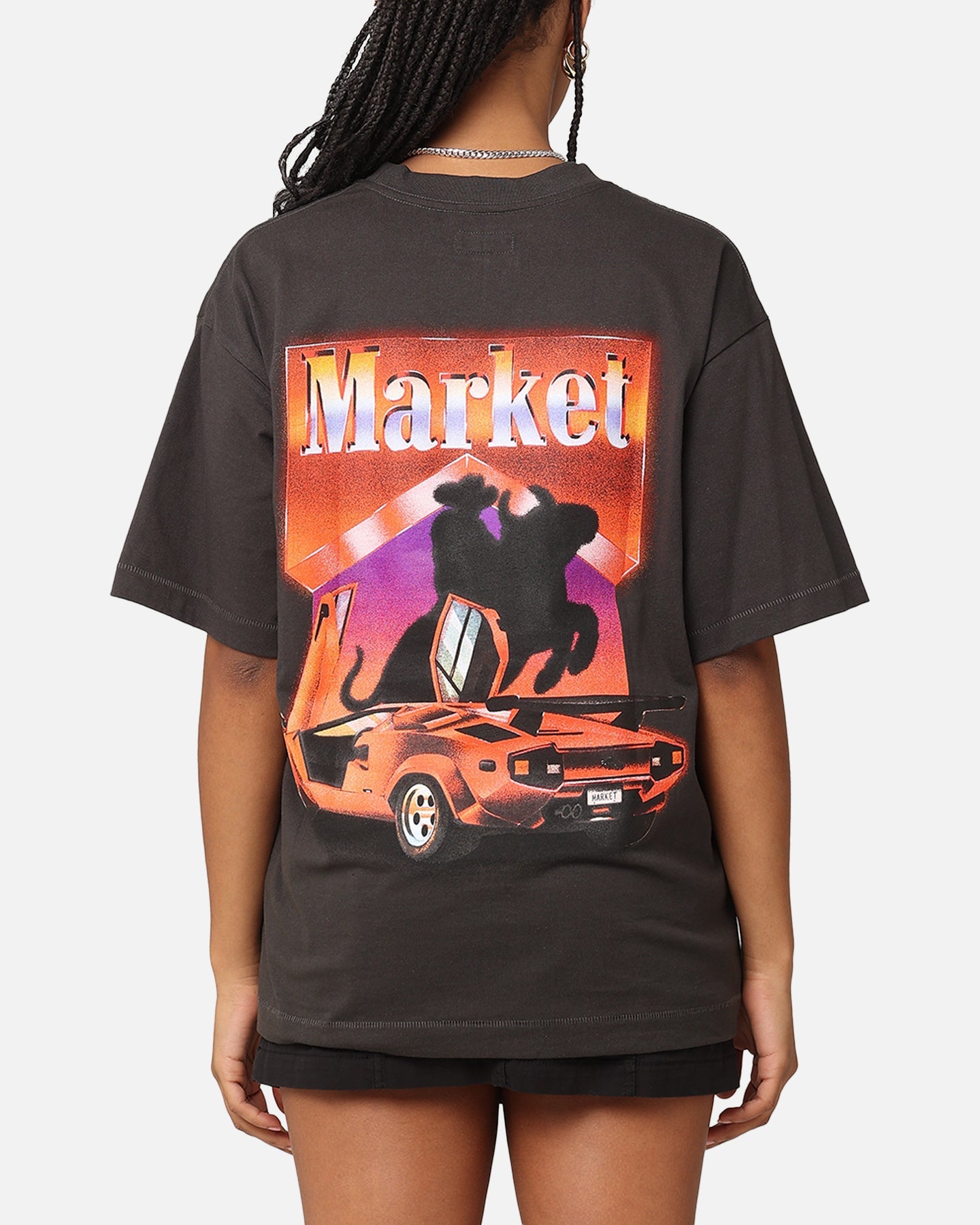 Market Bullrider T-Shirt Washed Black Style001