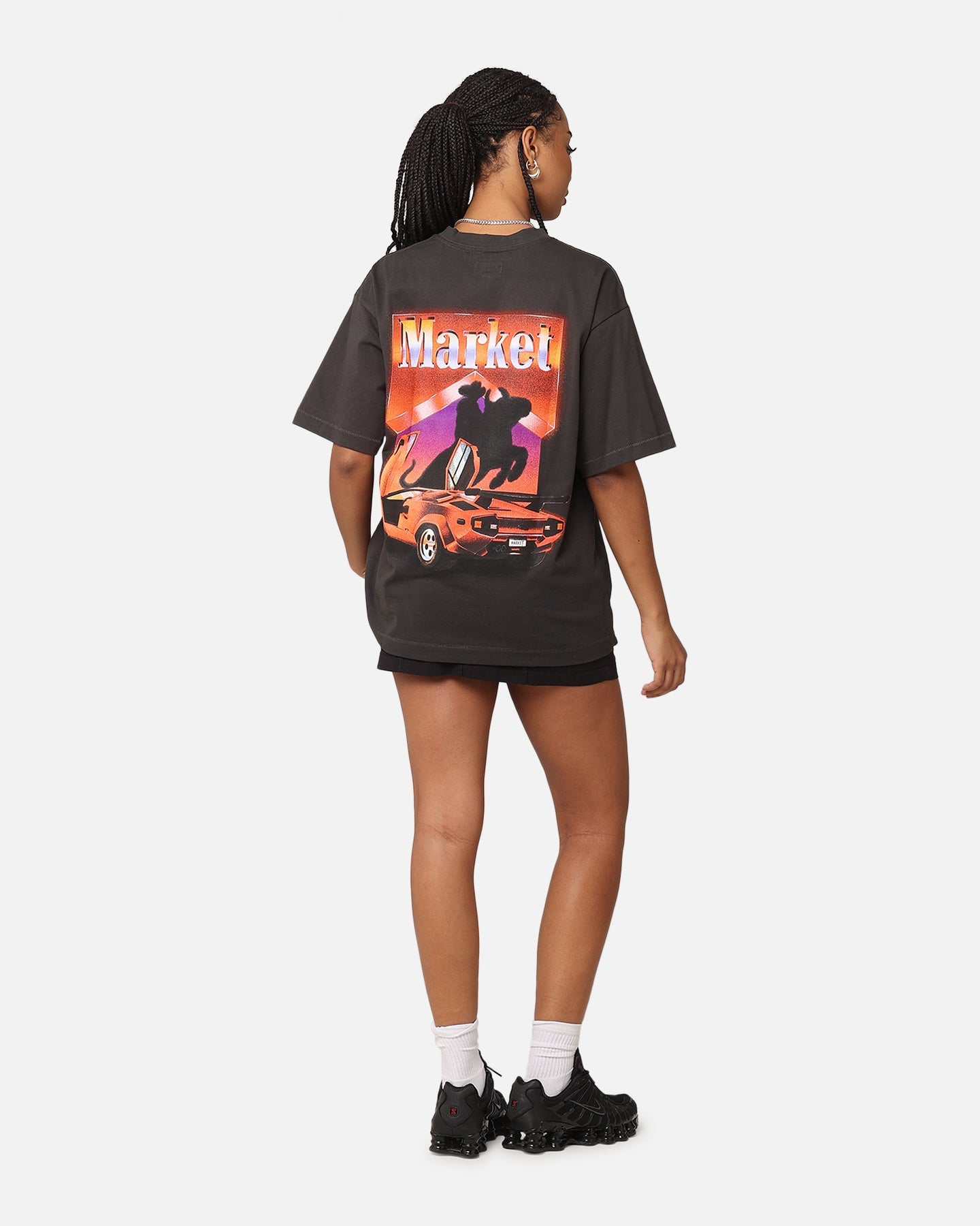 Market Bullrider T-Shirt Washed Black Style001