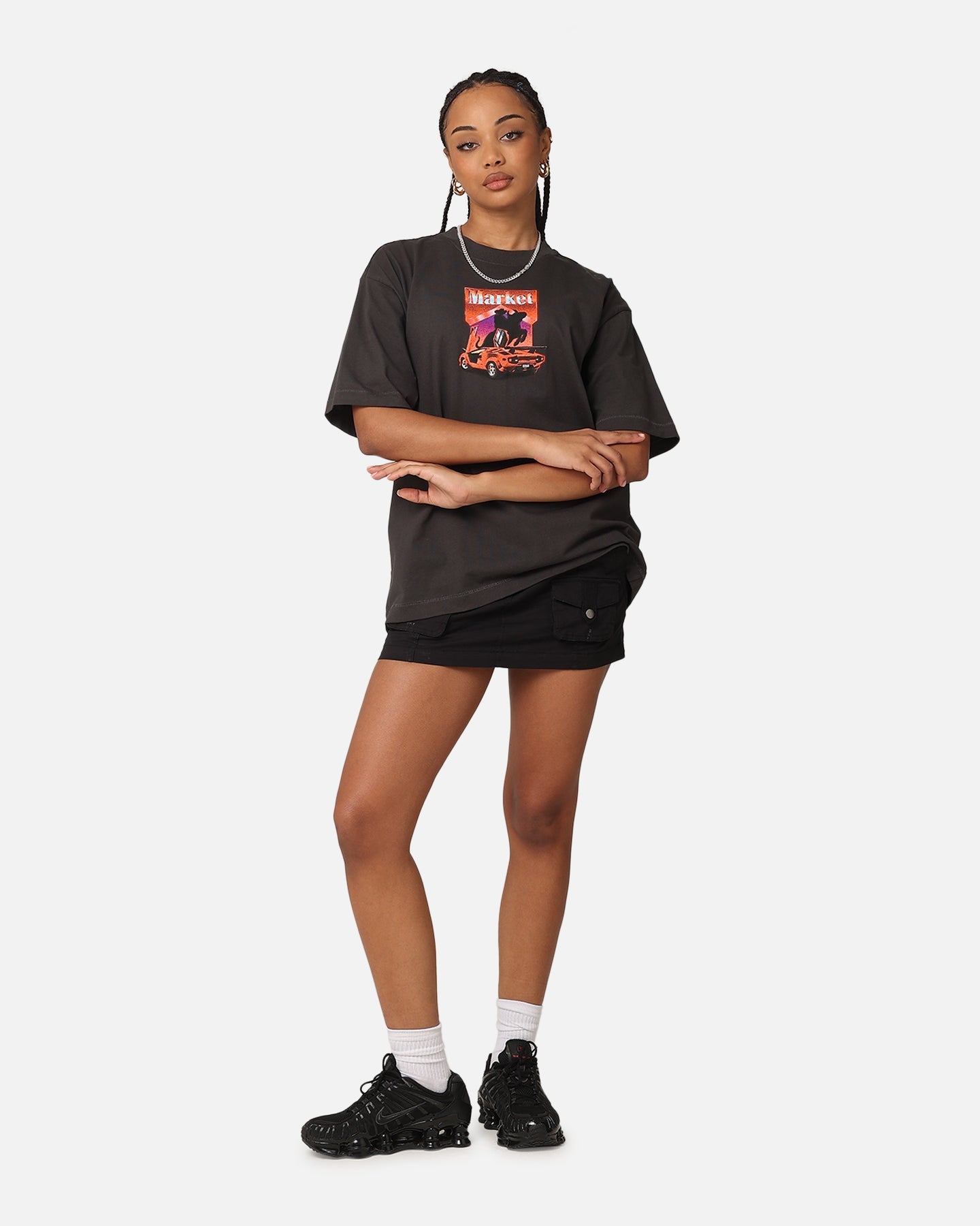 Market Bullrider T-Shirt Washed Black Style001