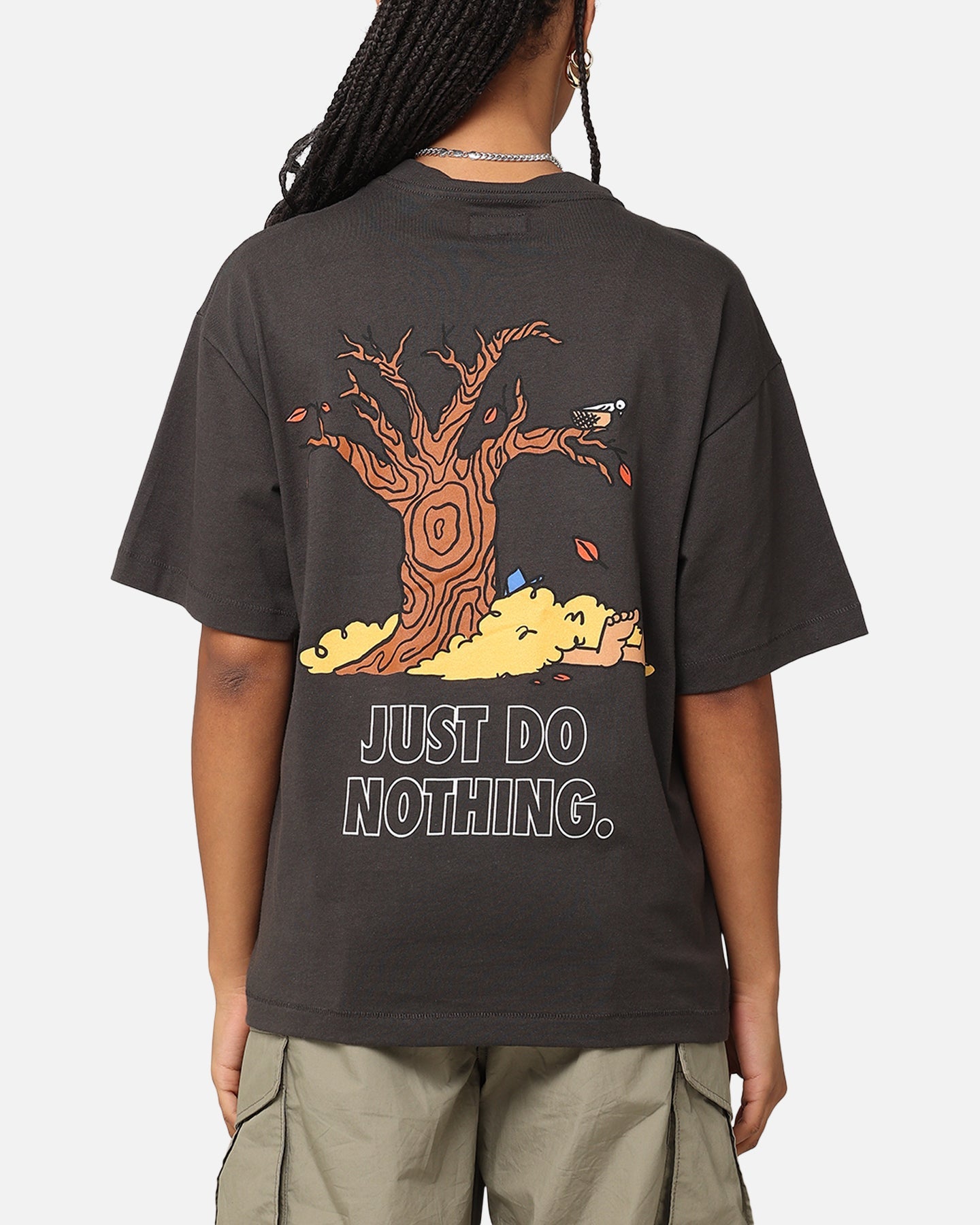 Market Just Do Nothing Fall T-Shirt Washed Black Style001