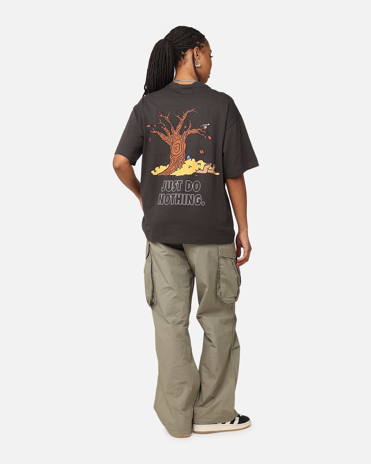 Market Just Do Nothing Fall T-Shirt Washed Black Style001