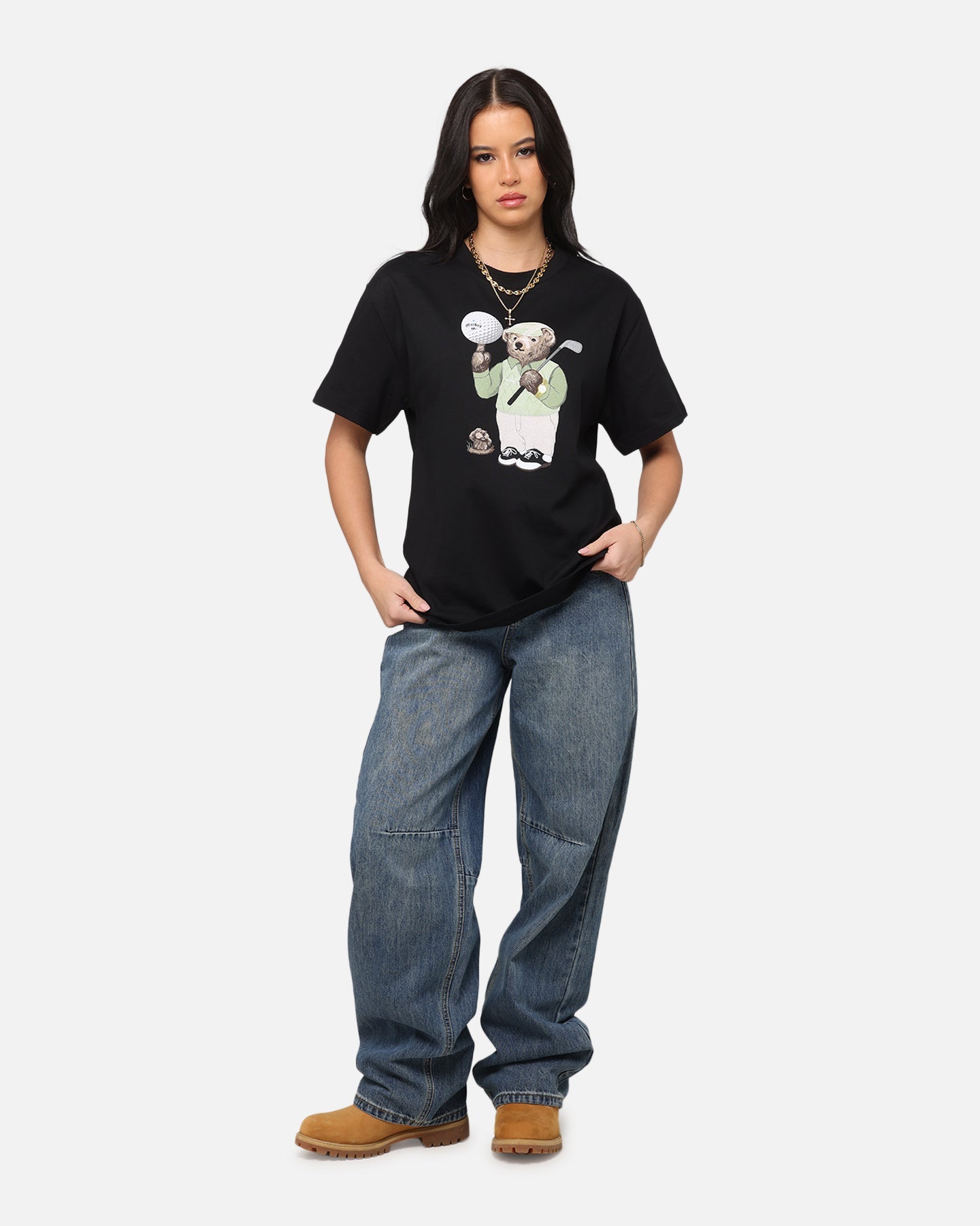 Market Par 5 Bear T-Shirt Black Style001