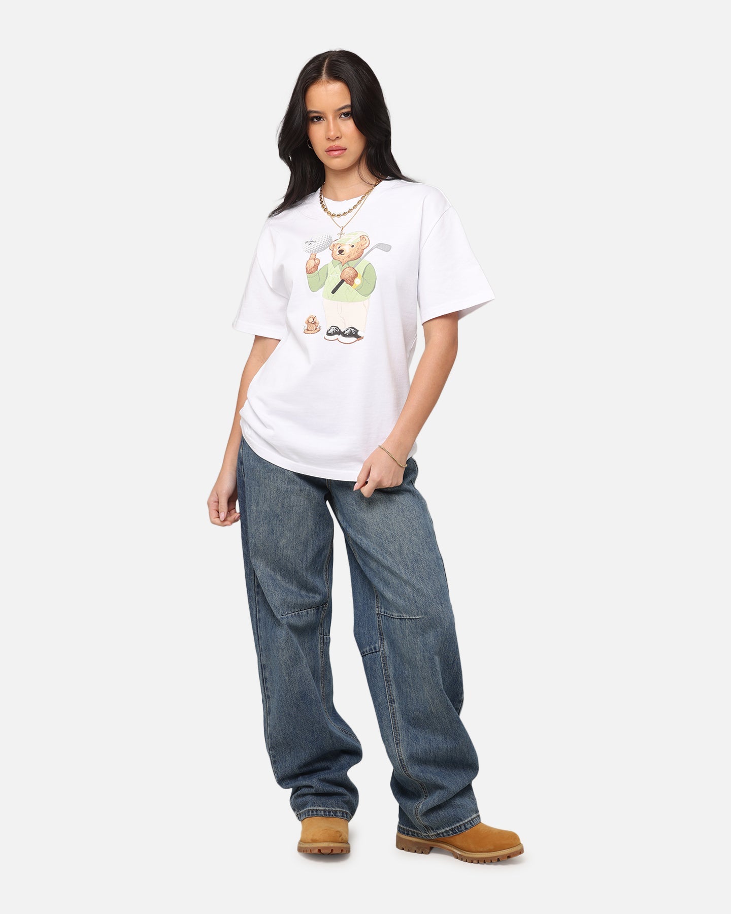 Market Par 5 Bear T-Shirt White Style001