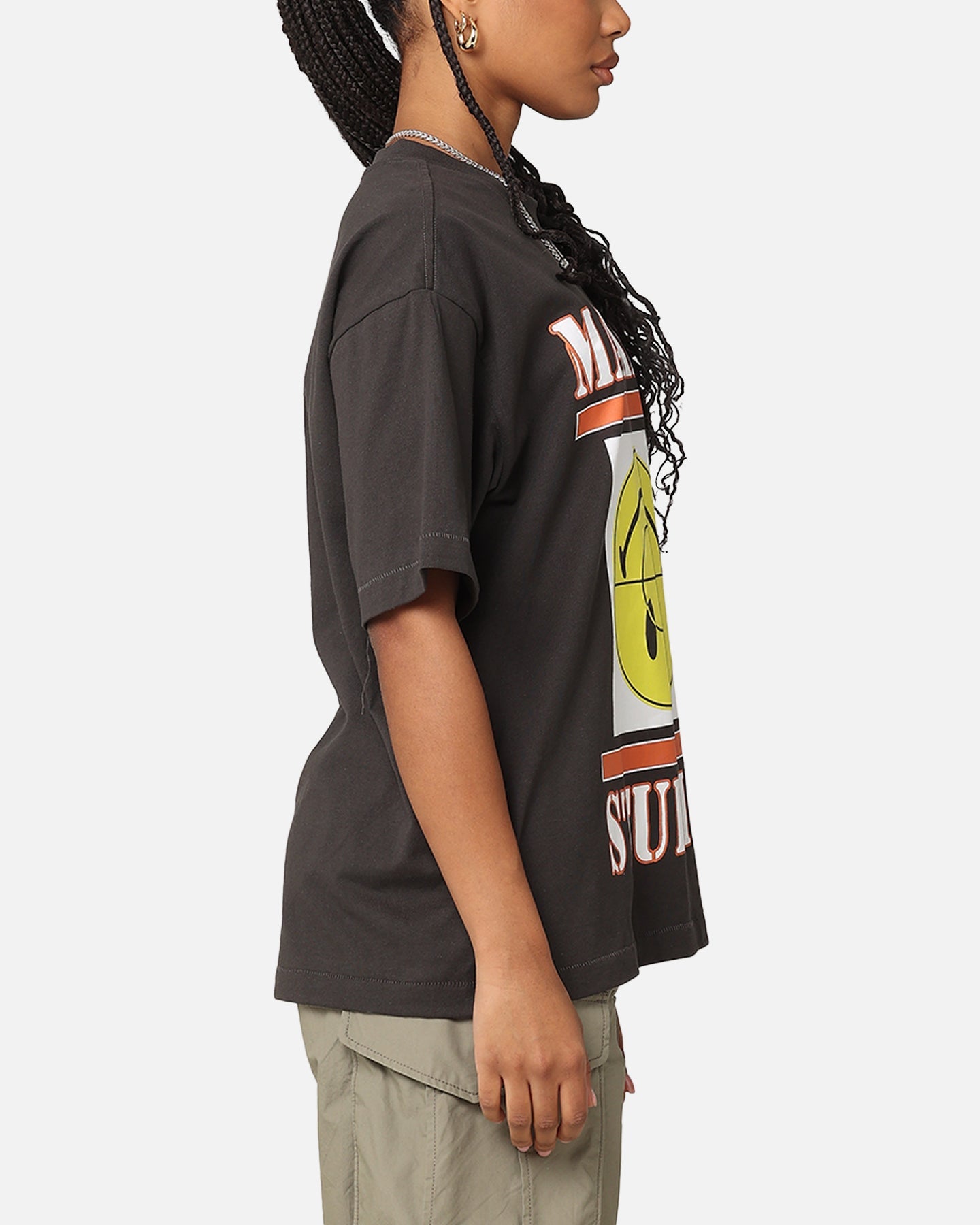 Market X Smiley Focus T-Shirt Washed Black Style001
