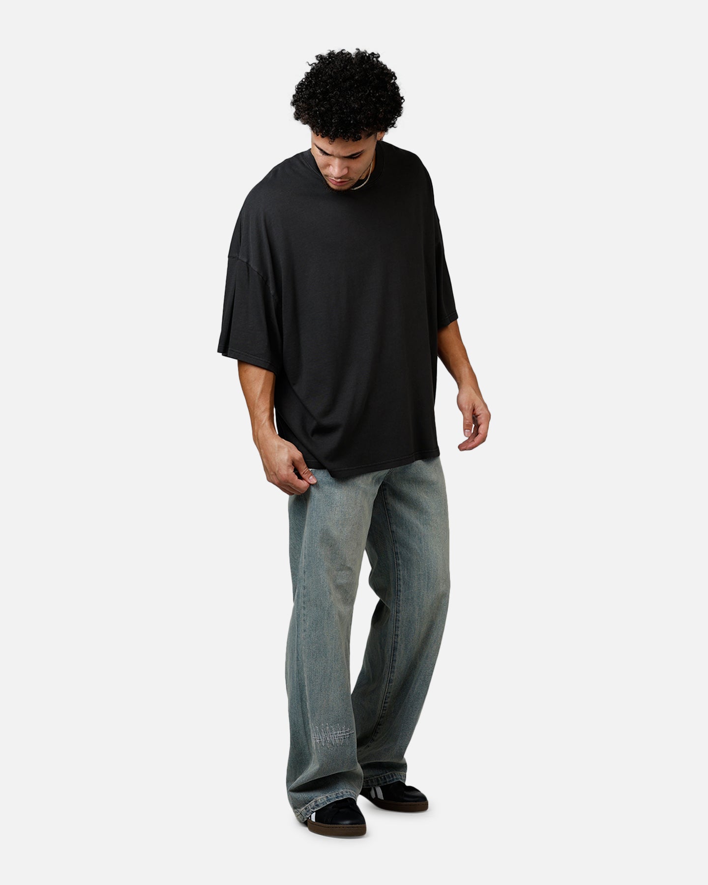 Champion Riggins Drop Shoulder T-Shirt Washed Black