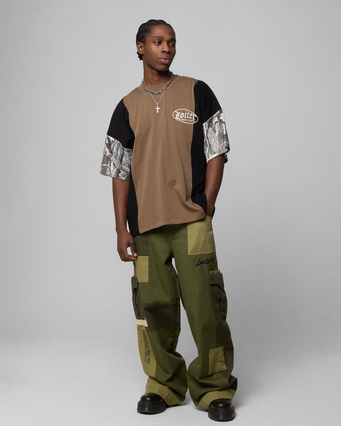 Loiter Splinter T-Shirt Woodland Camo