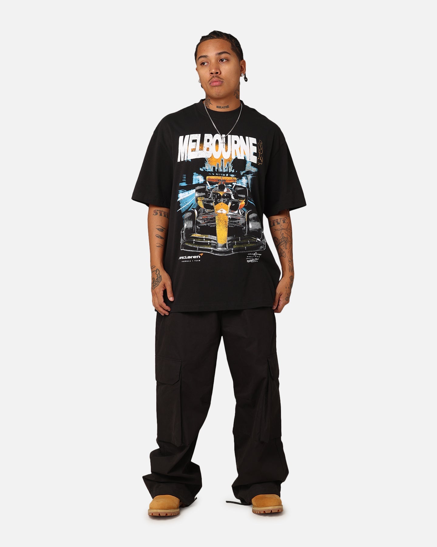 Mitchell & Ness X McLaren Lando Norris #4 Track T-Shirt Faded Black