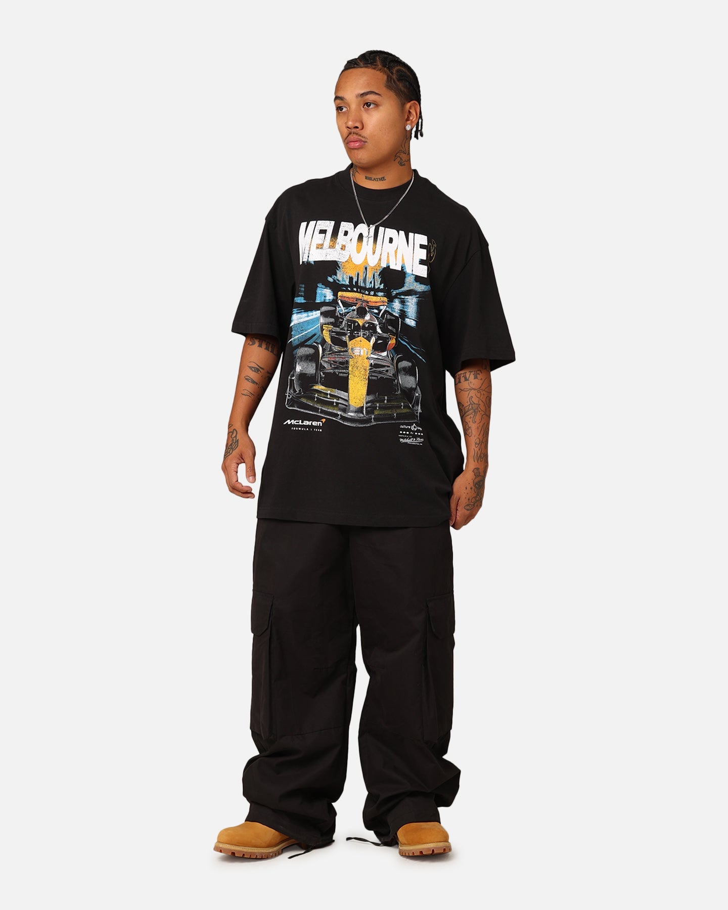 Mitchell & Ness X McLaren Oscar Piastri #81 Track T-Shirt Faded Black