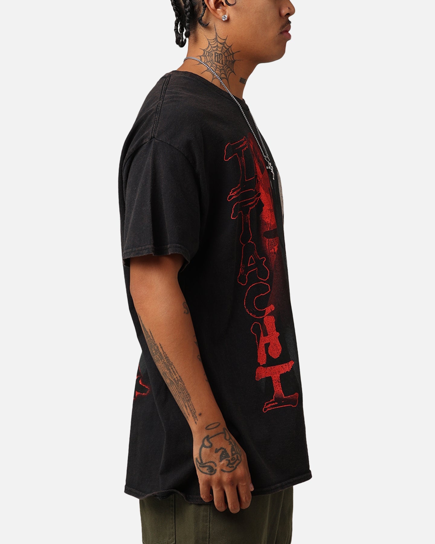 Goat Crew X Naruto Itachi Vintage T-Shirt Black Wash Style001