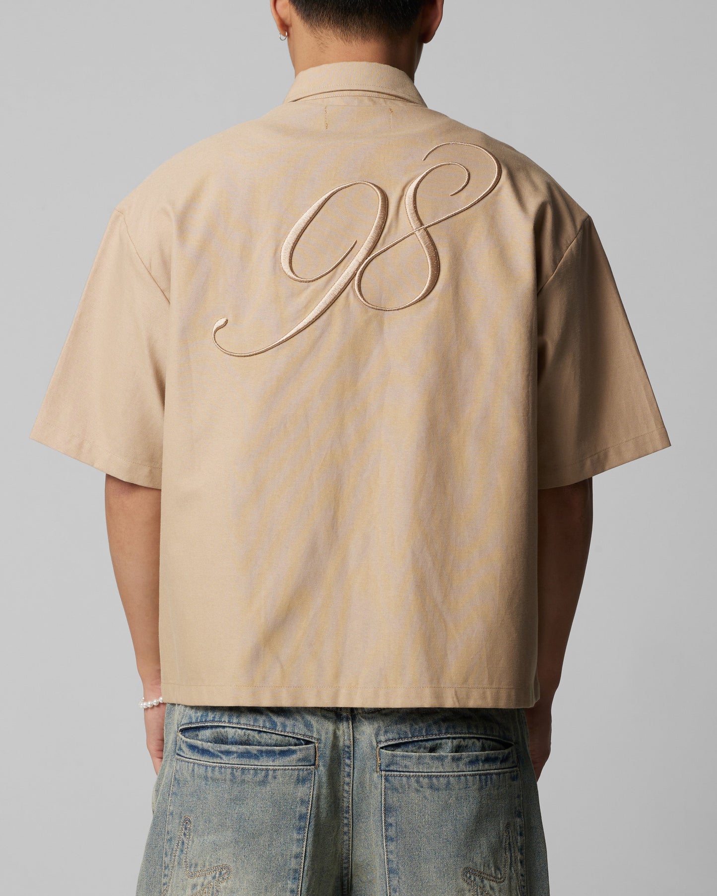 Loiter Studio Zip Shirt Oxford Tan