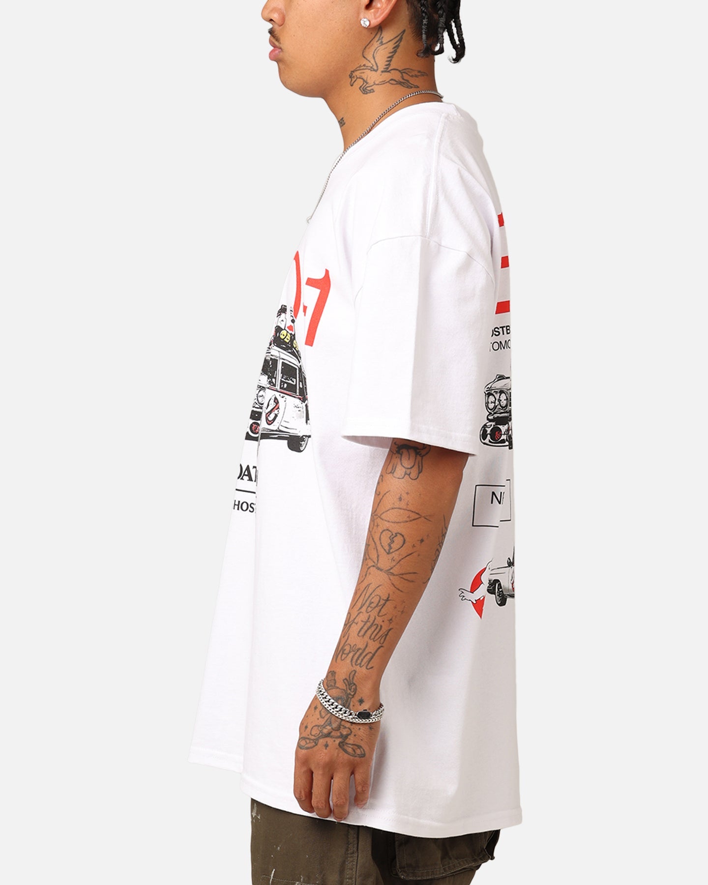Goat Crew X Ghostbusters Ecto-1 Heavyweight T-Shirt White