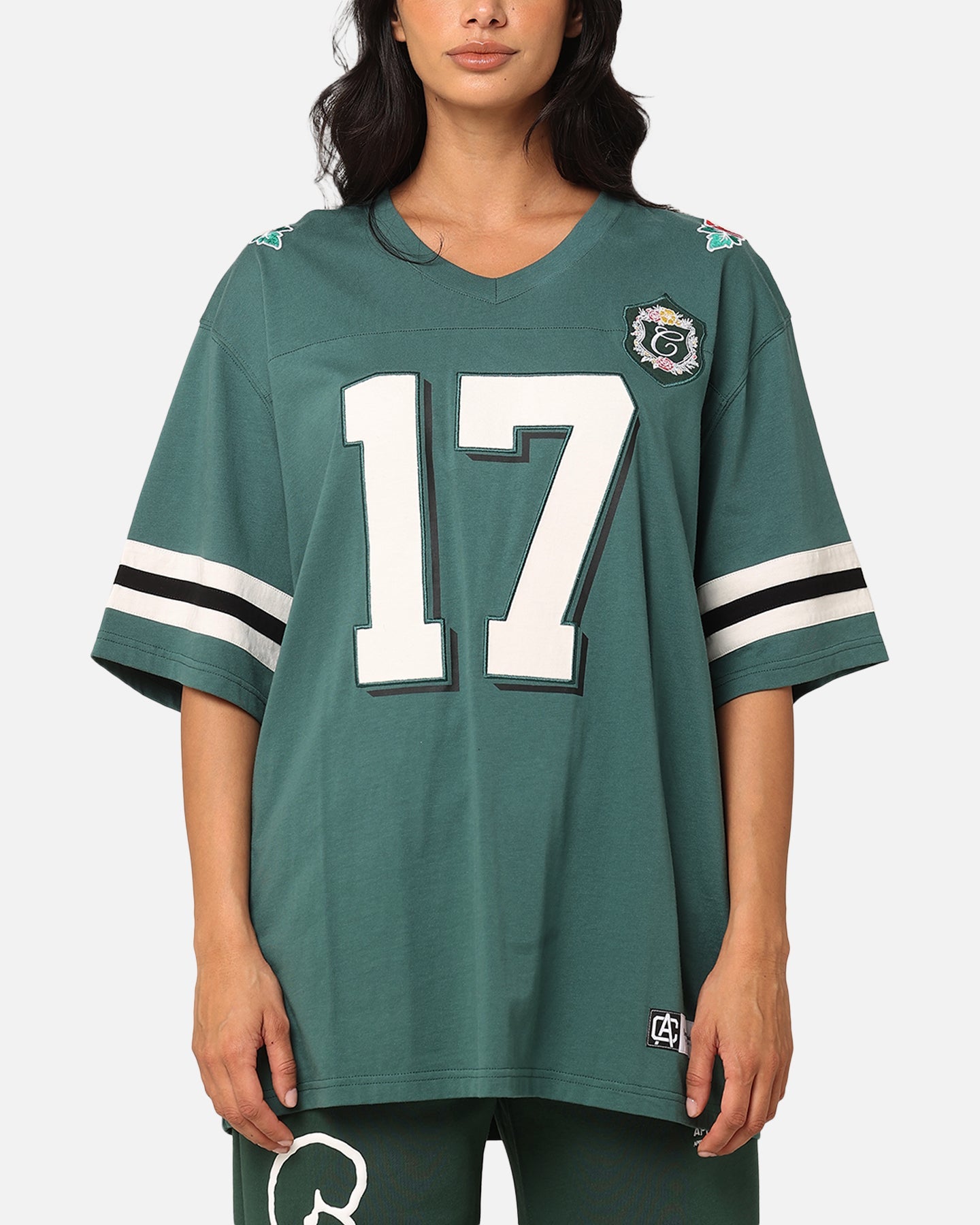 Carre Rose Bowl Football T-Shirt Green Style001
