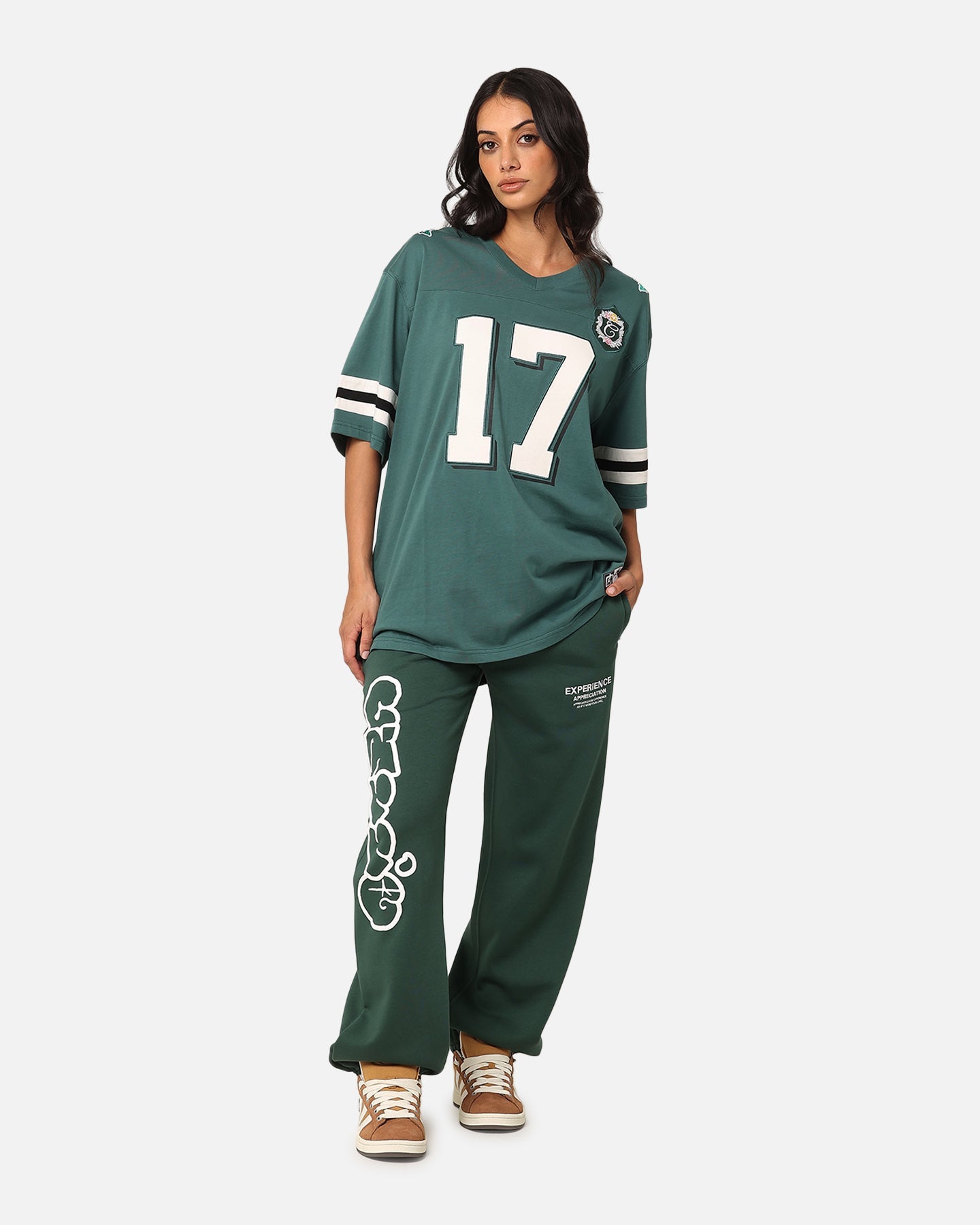 Carre Rose Bowl Football T-Shirt Green Style001