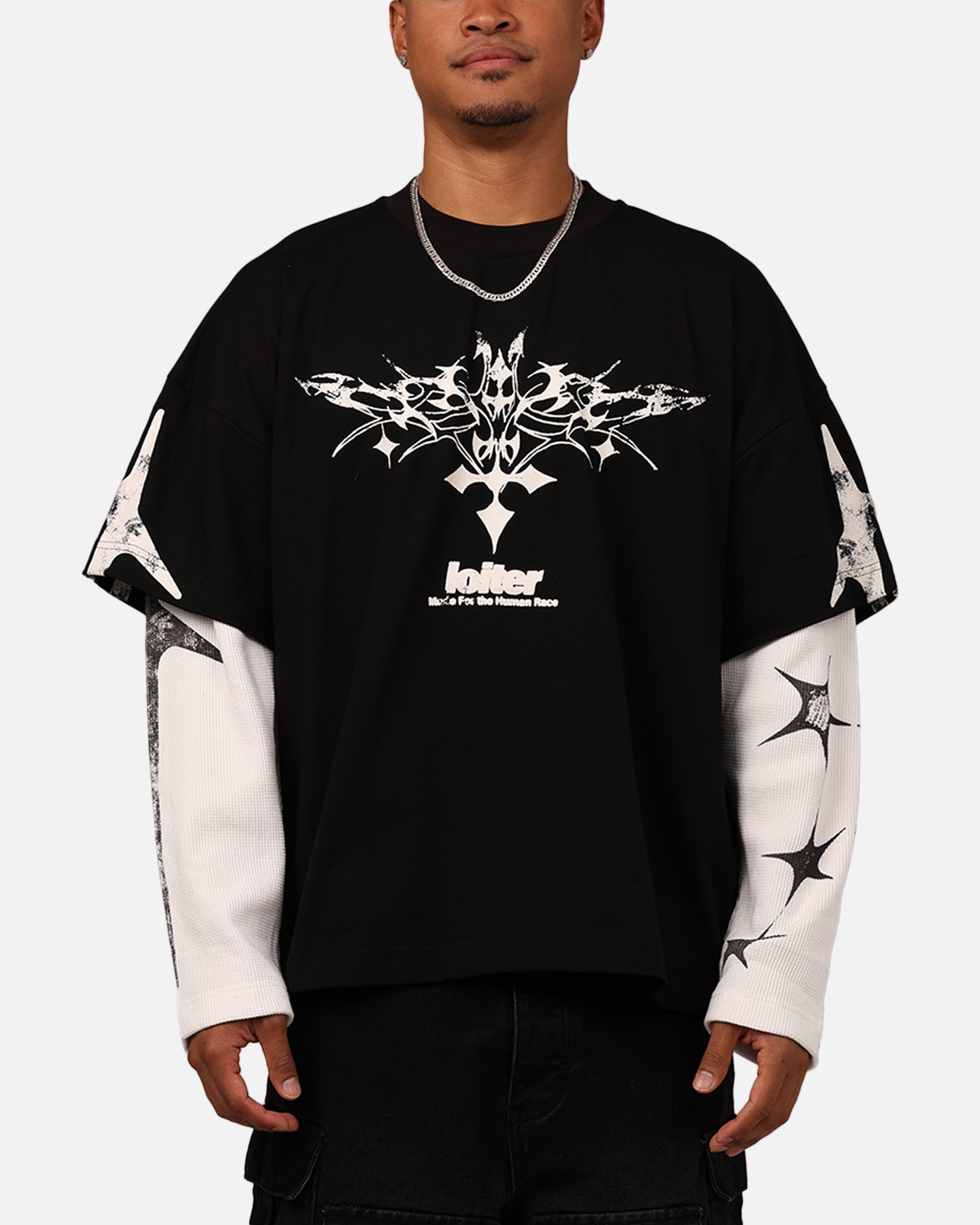 Loiter Seek N Destroy Long Sleeve T-Shirt Vintage Black