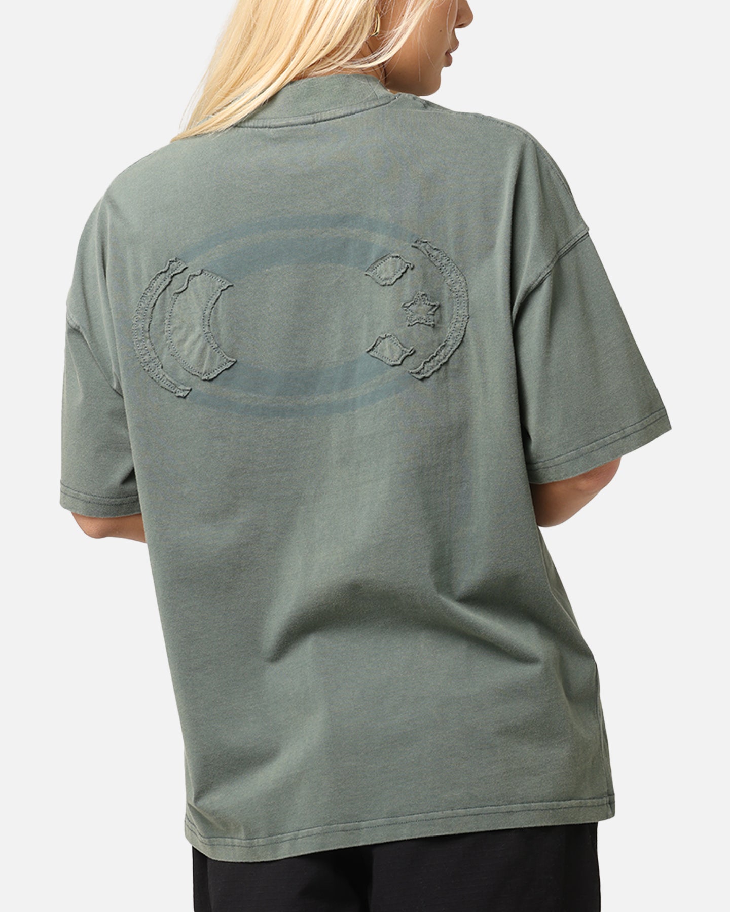 Carre Con-Star Oversized T-Shirt Rinsed Moss Green Style001