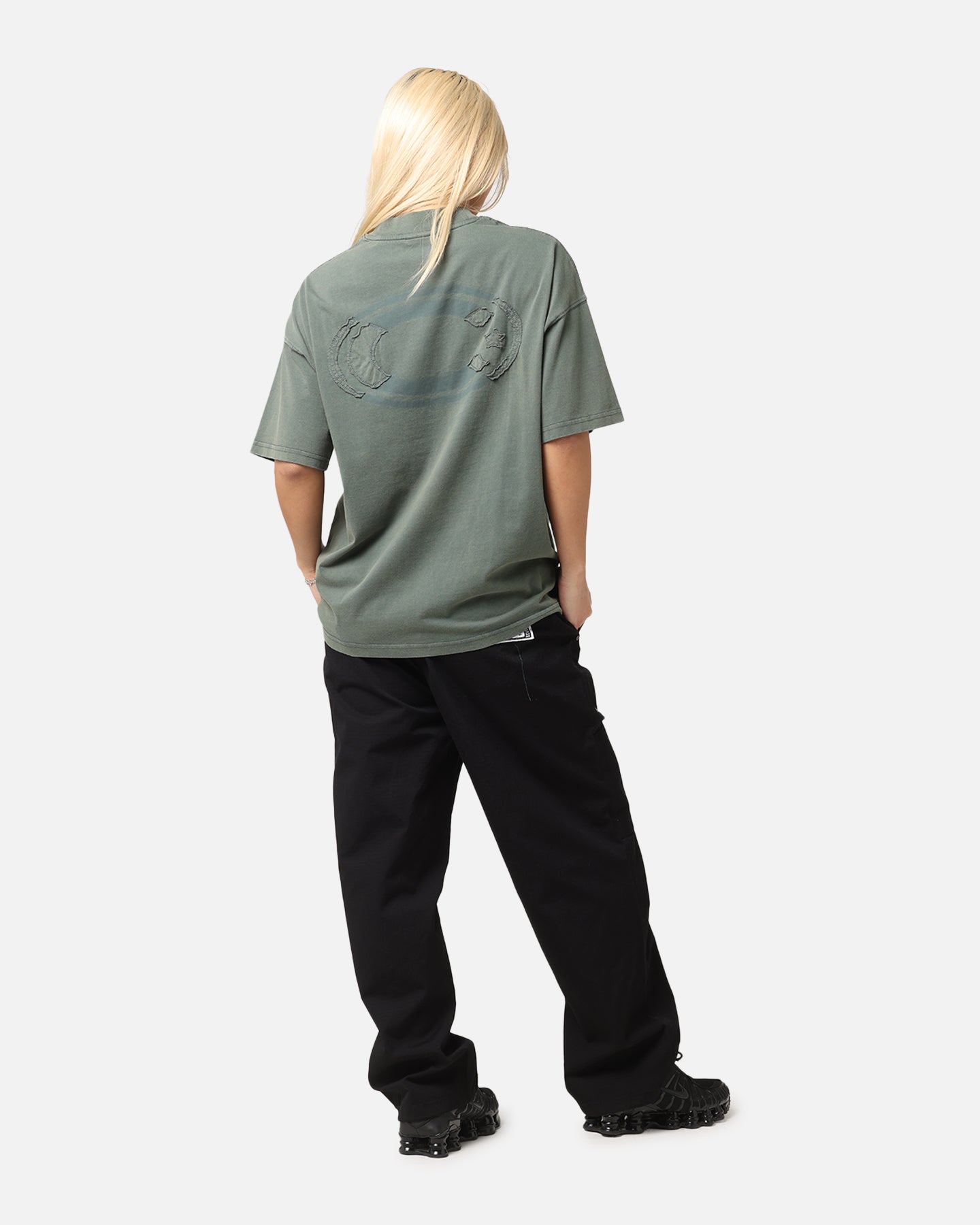 Carre Con-Star Oversized T-Shirt Rinsed Moss Green Style001