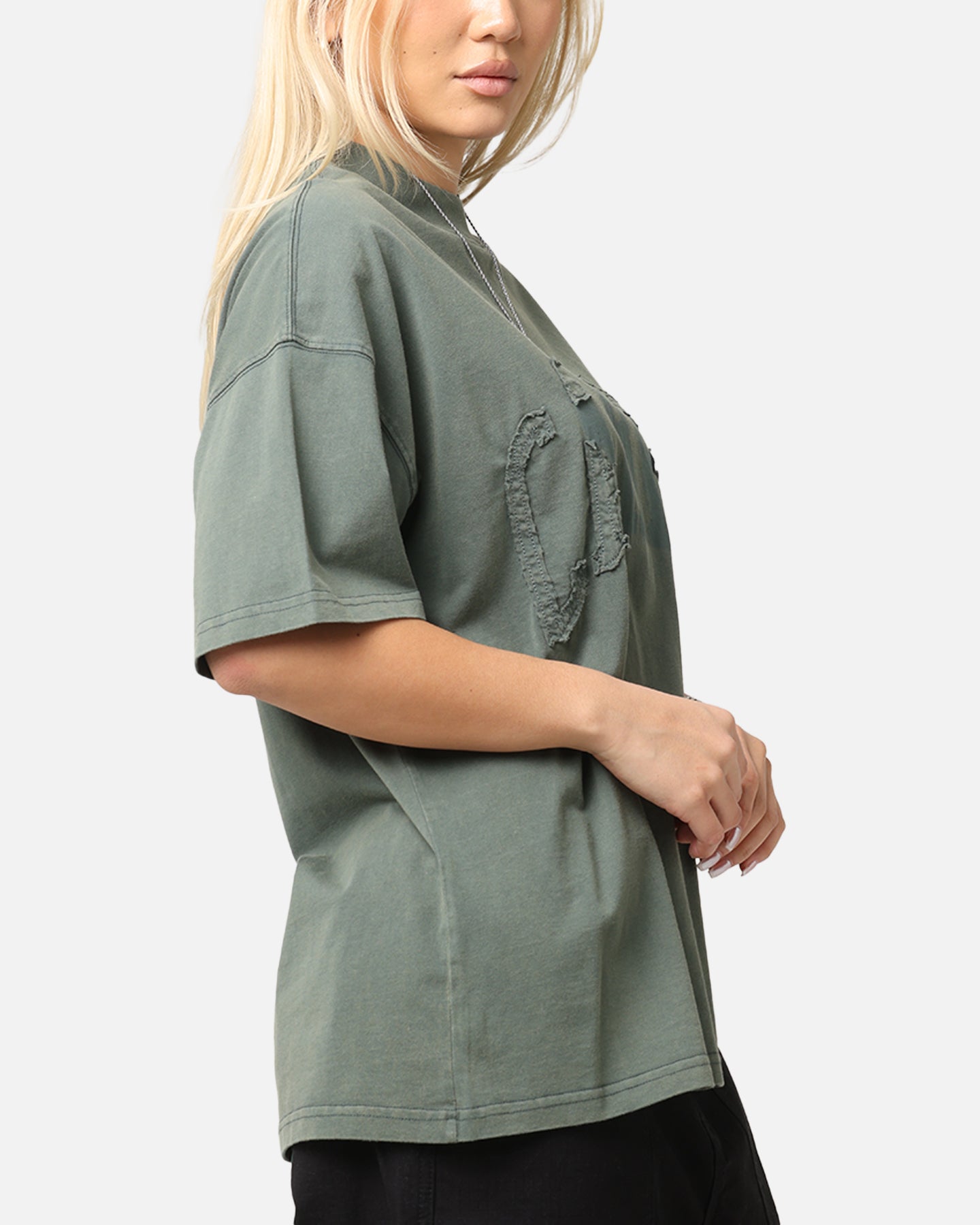 Carre Con-Star Oversized T-Shirt Rinsed Moss Green Style001