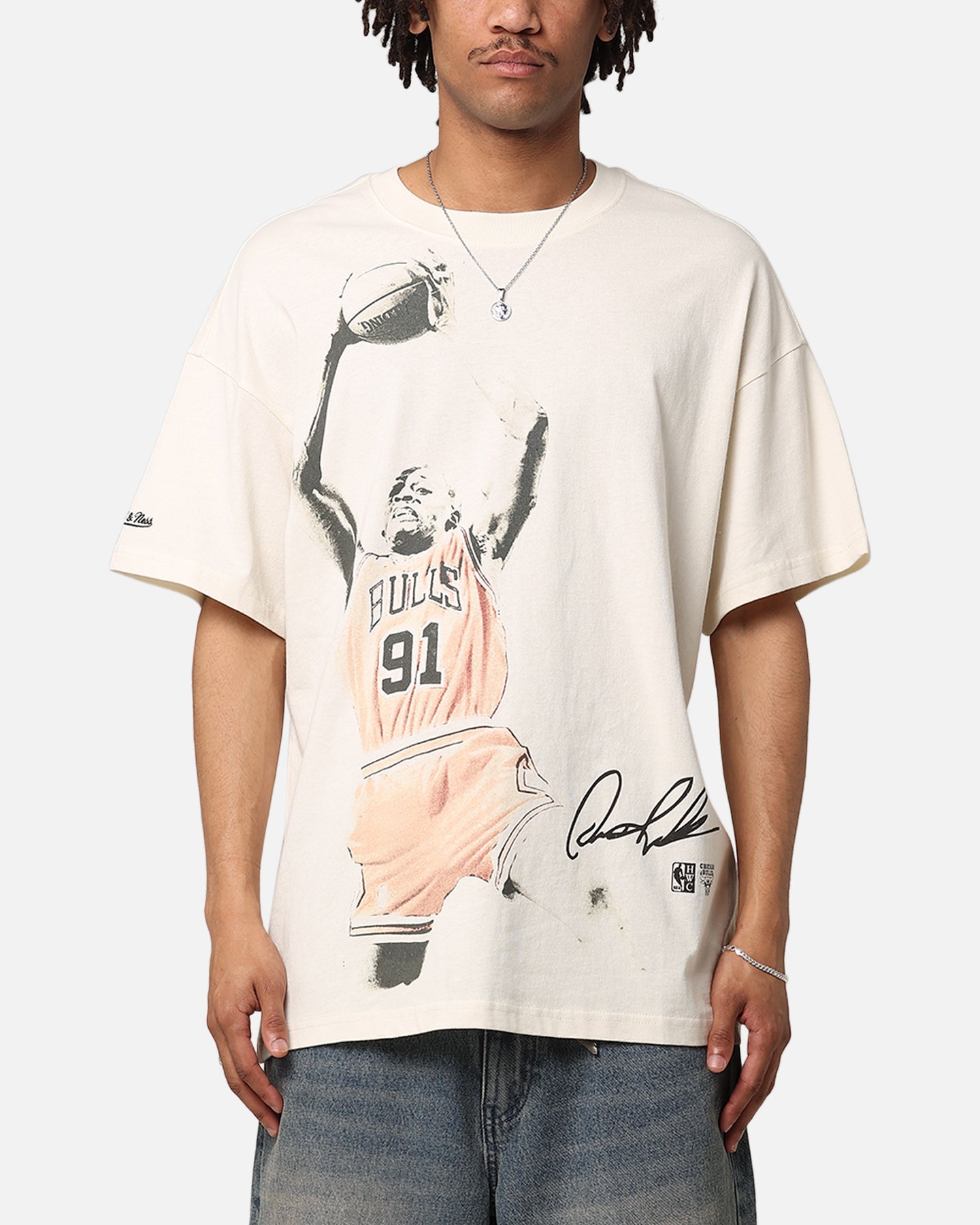 Mitchell & Ness Chicago Bulls Rebound T-Shirt Unbleached