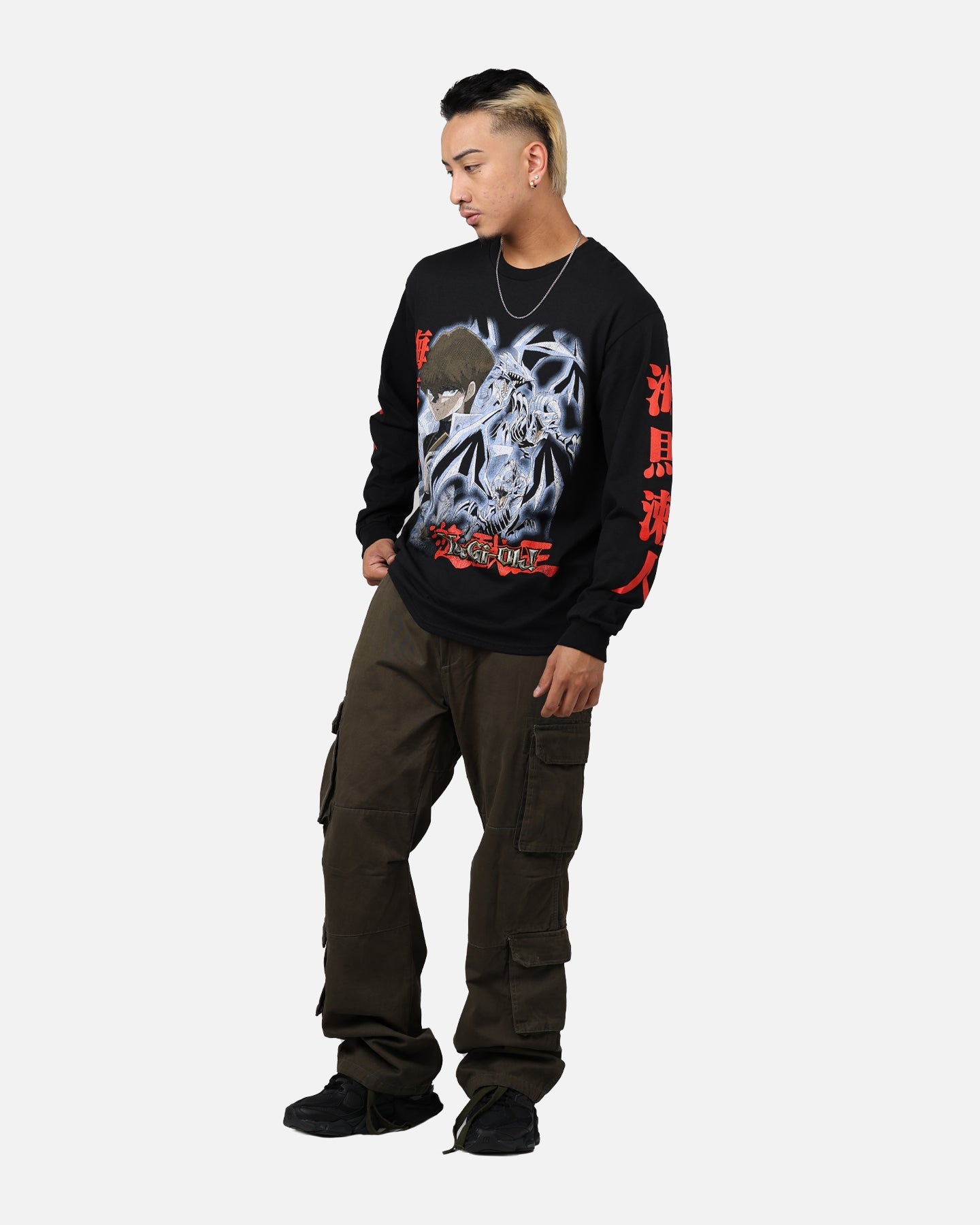 Goat Crew X Yu-Gi-Oh! Seto Kaiba Long Sleeve T-Shirt Black