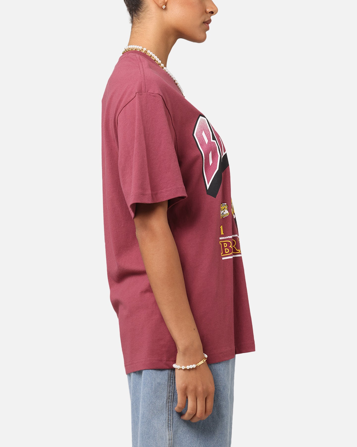 Mitchell & Ness Brisbane Broncos 1988 Crest T-Shirt Maroon Style001