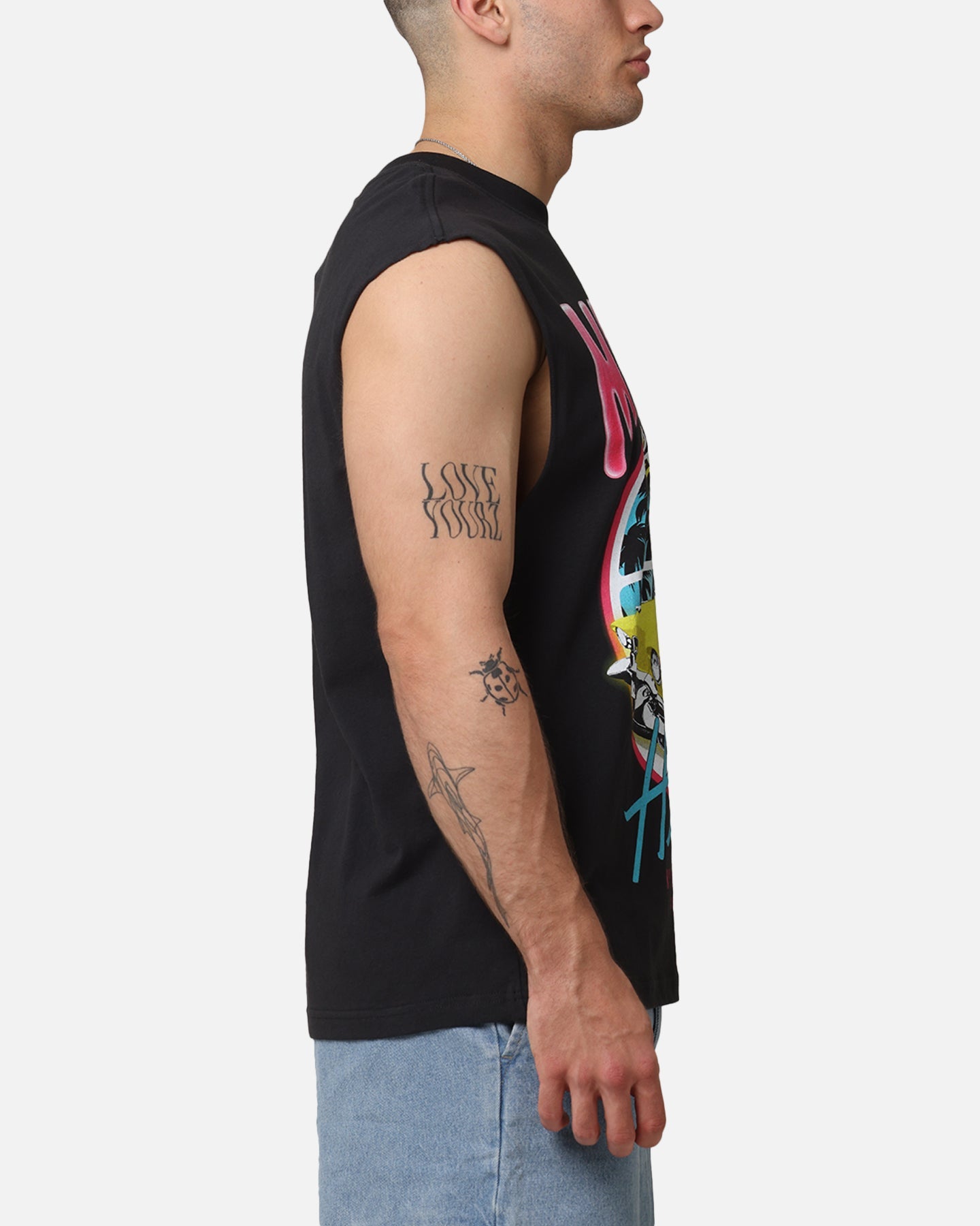 Mitchell & Ness Miami Heat Cruising Muscle T-Shirt Faded Black