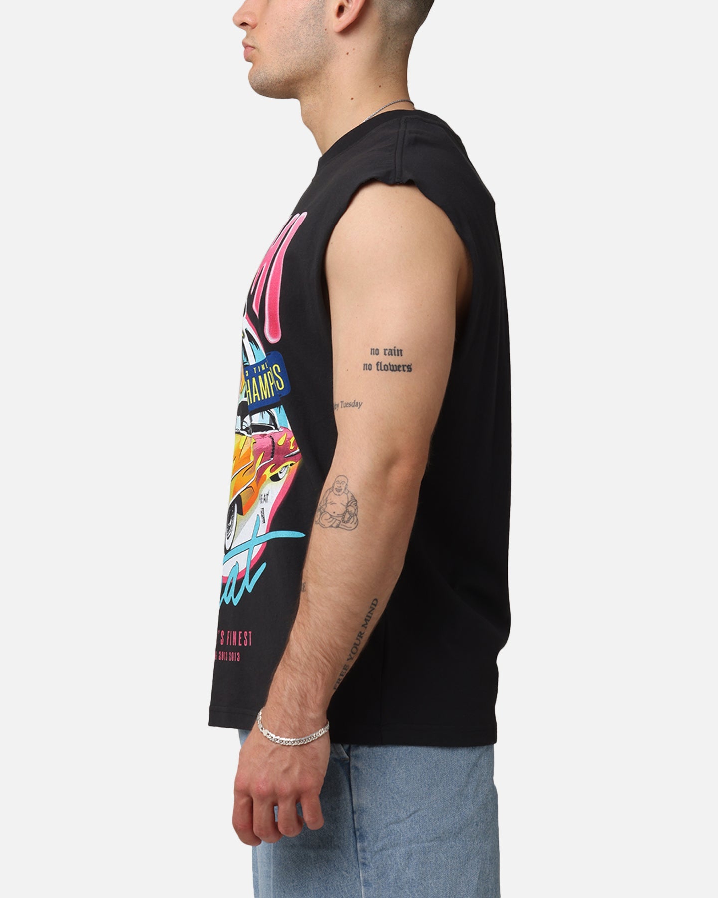 Mitchell & Ness Miami Heat Cruising Muscle T-Shirt Faded Black