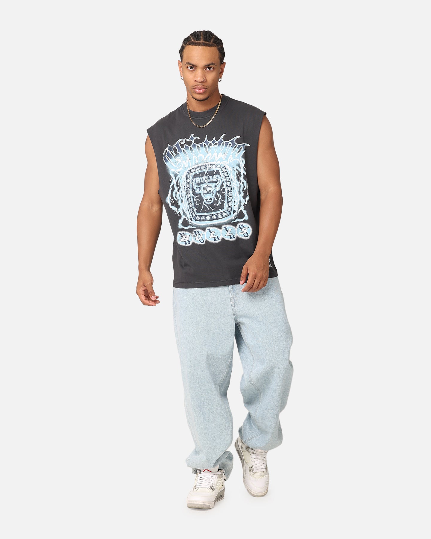 Mitchell & Ness Chicago Bulls Electric Muscle T-Shirt Faded Black