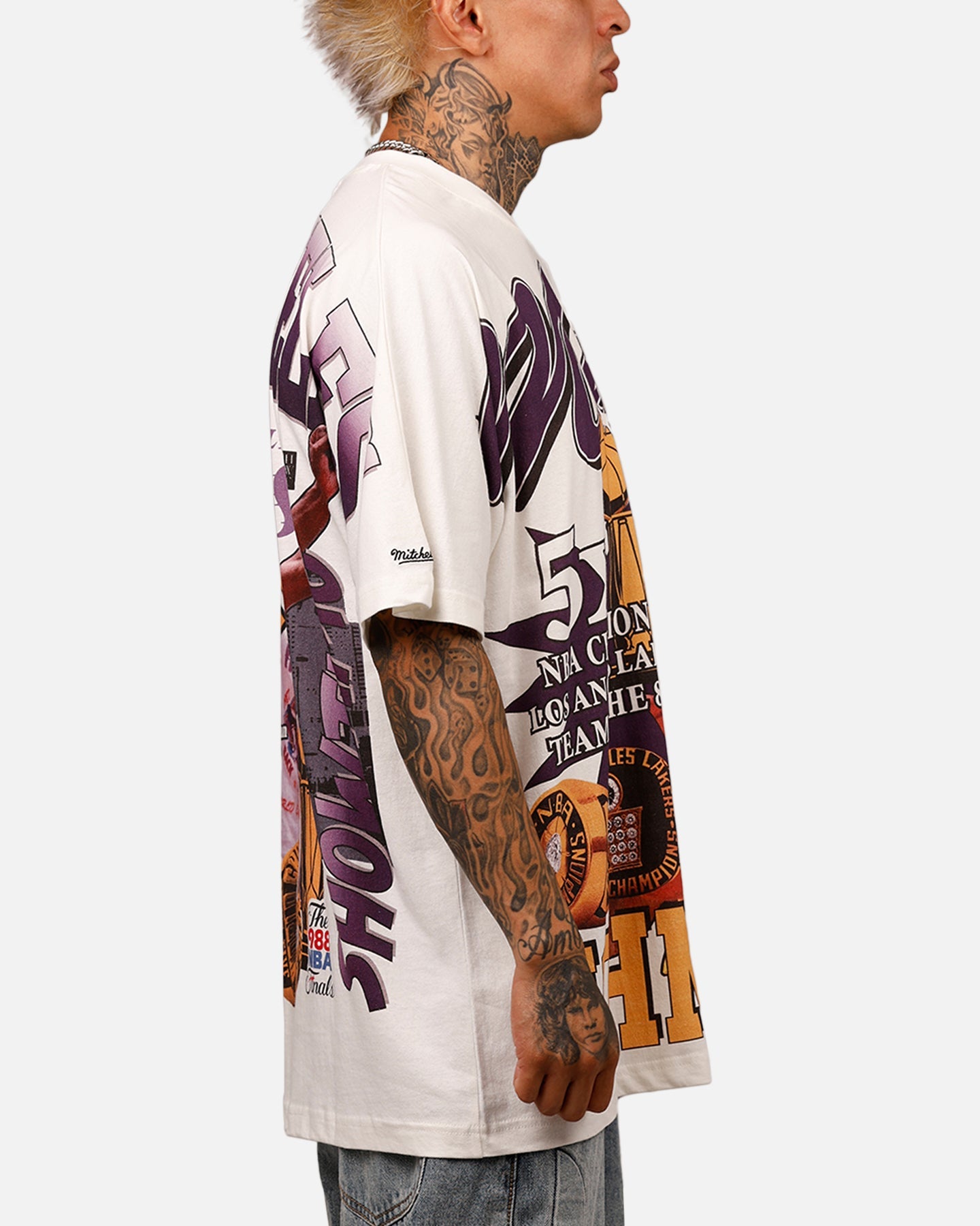 Mitchell & Ness Los Angeles Lakers Magic Johnson Rings T-Shirt Vintage White