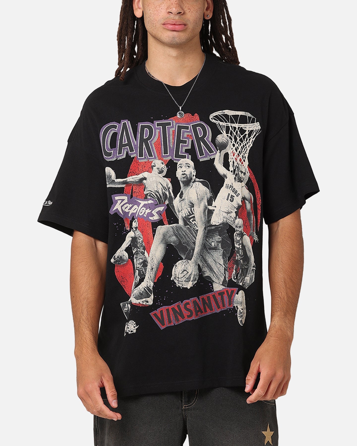 Mitchell & Ness Toronto Raptors Vince Carter Abstract Player T-Shirt Faded Black