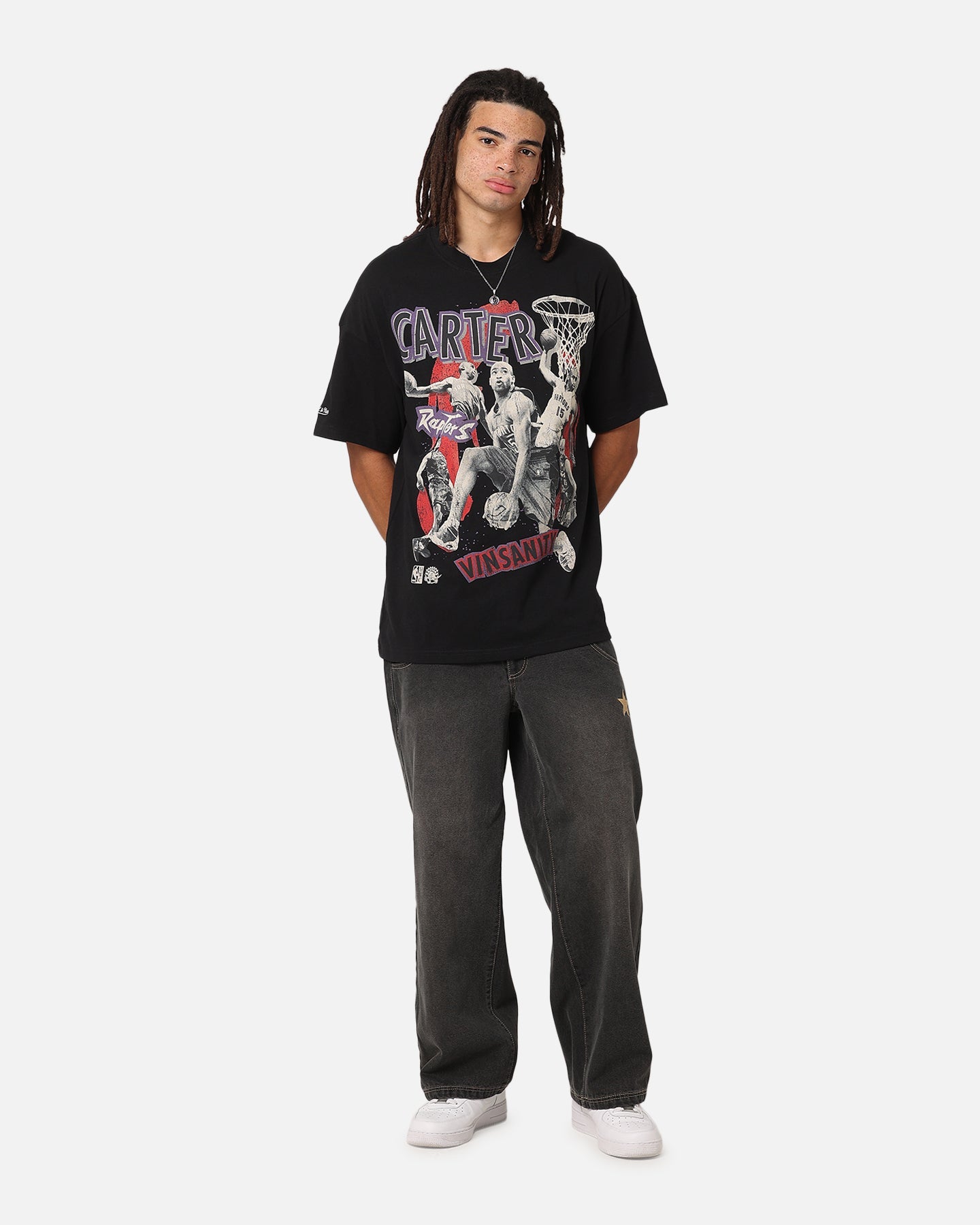 Mitchell & Ness Toronto Raptors Vince Carter Abstract Player T-Shirt Faded Black