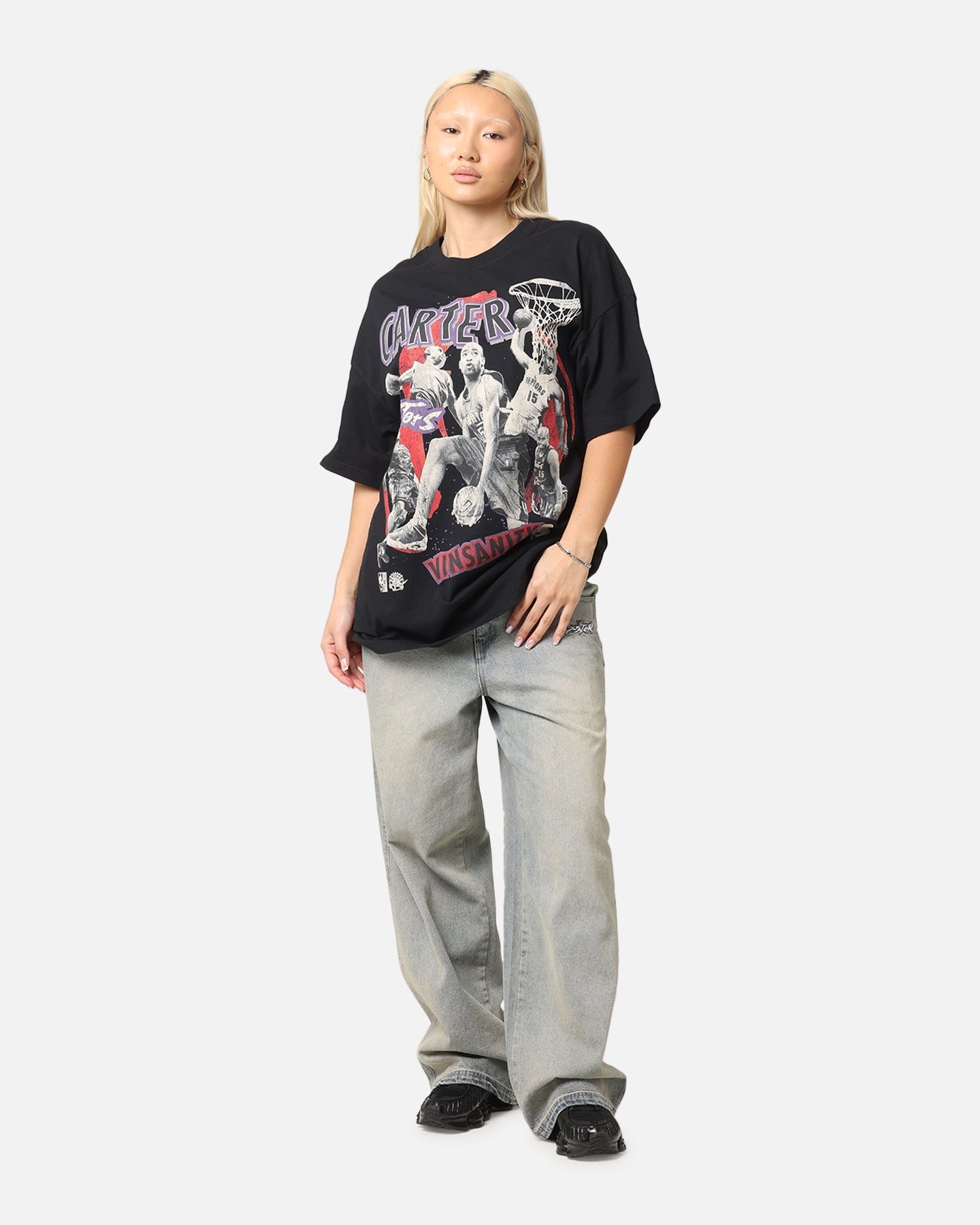 Mitchell & Ness Toronto Raptors Vince Carter Abstract Player T-Shirt Faded Black Style001